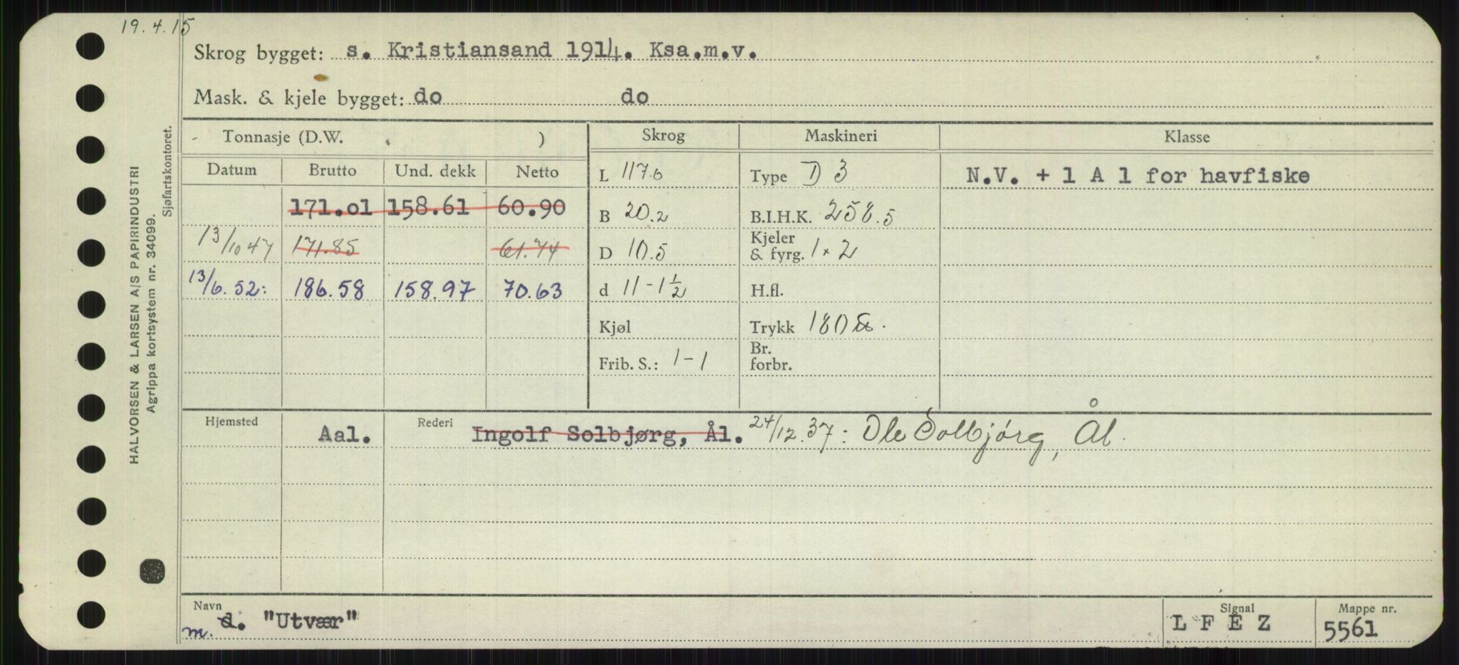 Sjøfartsdirektoratet med forløpere, Skipsmålingen, AV/RA-S-1627/H/Hb/L0005: Fartøy, T-Å, p. 255