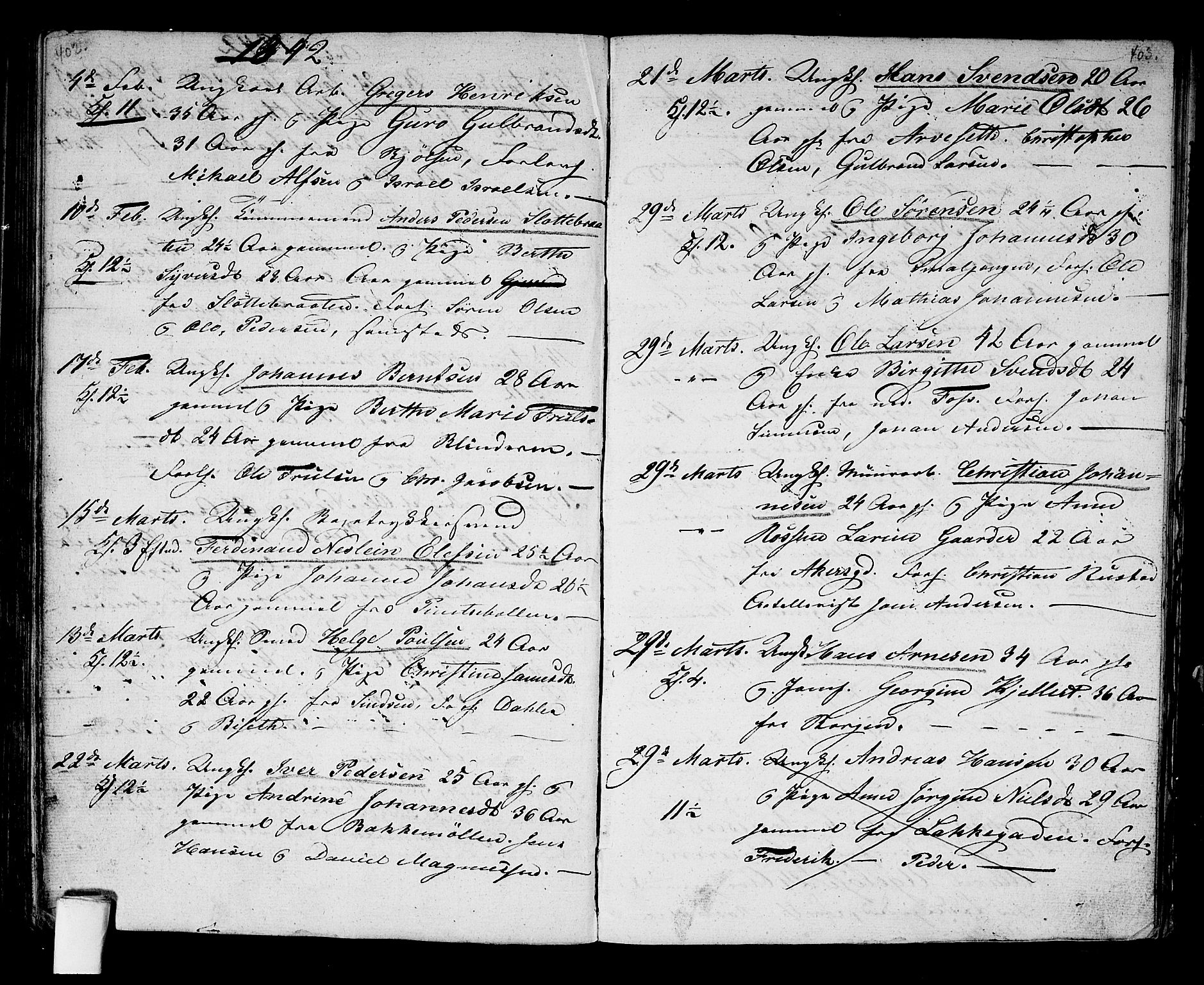 Aker prestekontor kirkebøker, SAO/A-10861/G/L0007: Parish register (copy) no. 7, 1838-1846, p. 402-403