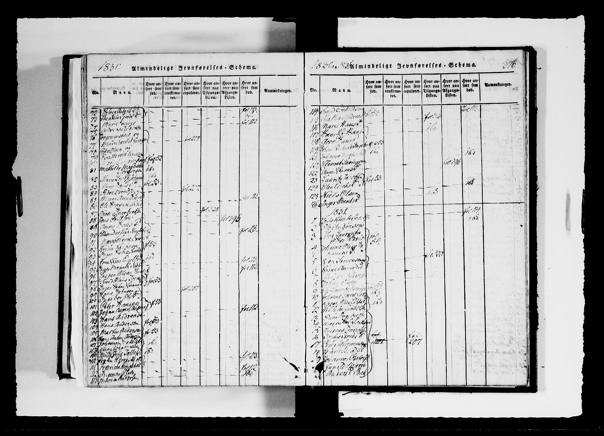 Hobøl prestekontor Kirkebøker, AV/SAO-A-2002/F/Fa/L0002: Parish register (official) no. I 2, 1814-1841, p. 376