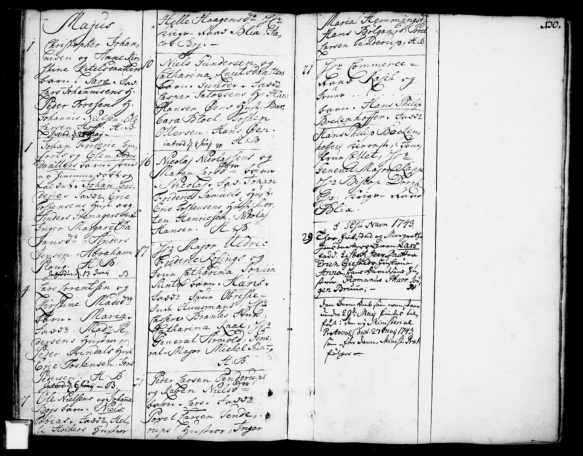 Oslo domkirke Kirkebøker, AV/SAO-A-10752/F/Fa/L0003: Parish register (official) no. 3, 1731-1743, p. 130