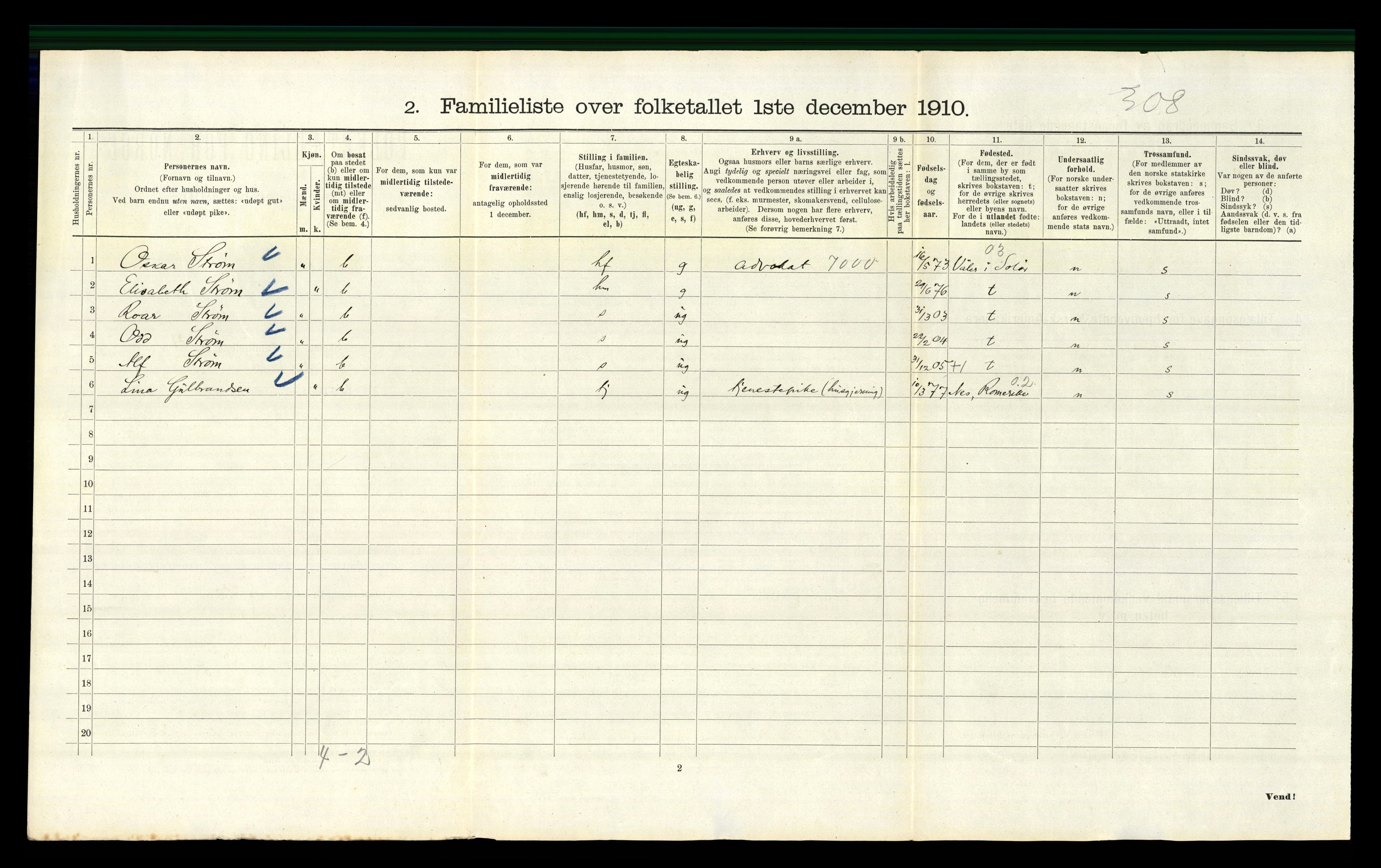 RA, 1910 census for Kristiania, 1910, p. 4470