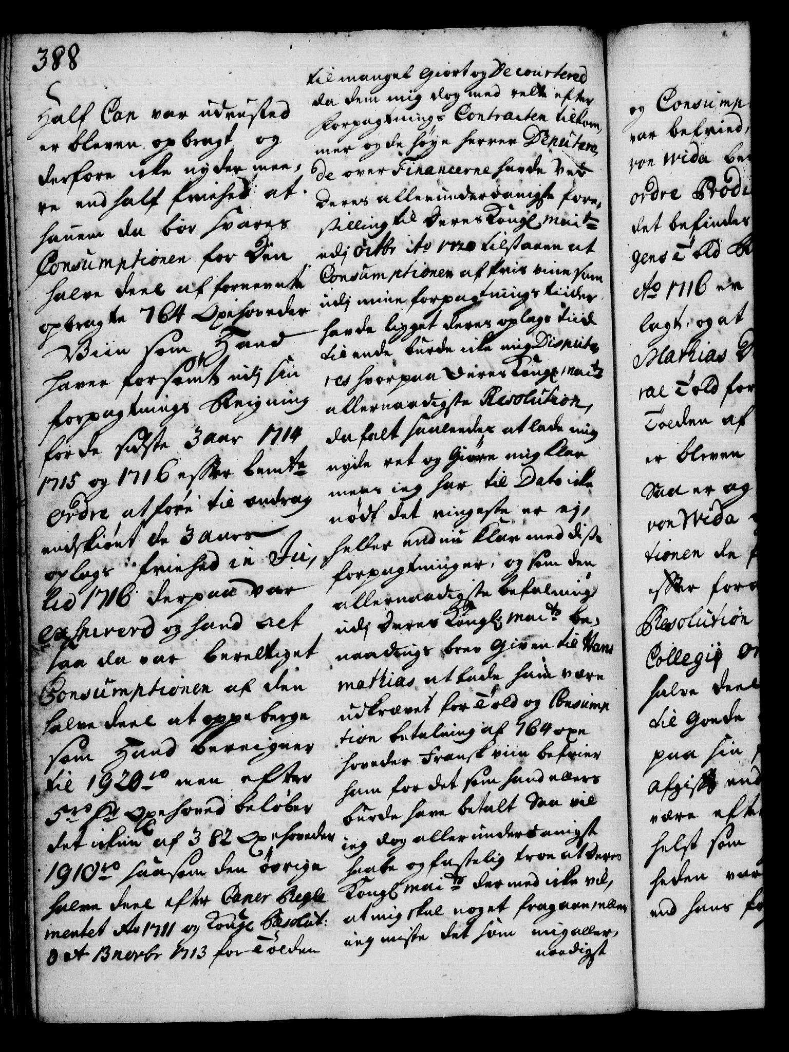 Rentekammeret, Kammerkanselliet, RA/EA-3111/G/Gg/Gga/L0002: Norsk ekspedisjonsprotokoll med register (merket RK 53.2), 1723-1727, p. 388