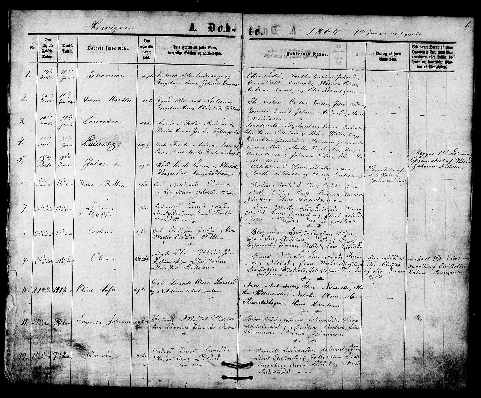 Ministerialprotokoller, klokkerbøker og fødselsregistre - Nord-Trøndelag, SAT/A-1458/701/L0009: Parish register (official) no. 701A09 /1, 1864-1882, p. 1