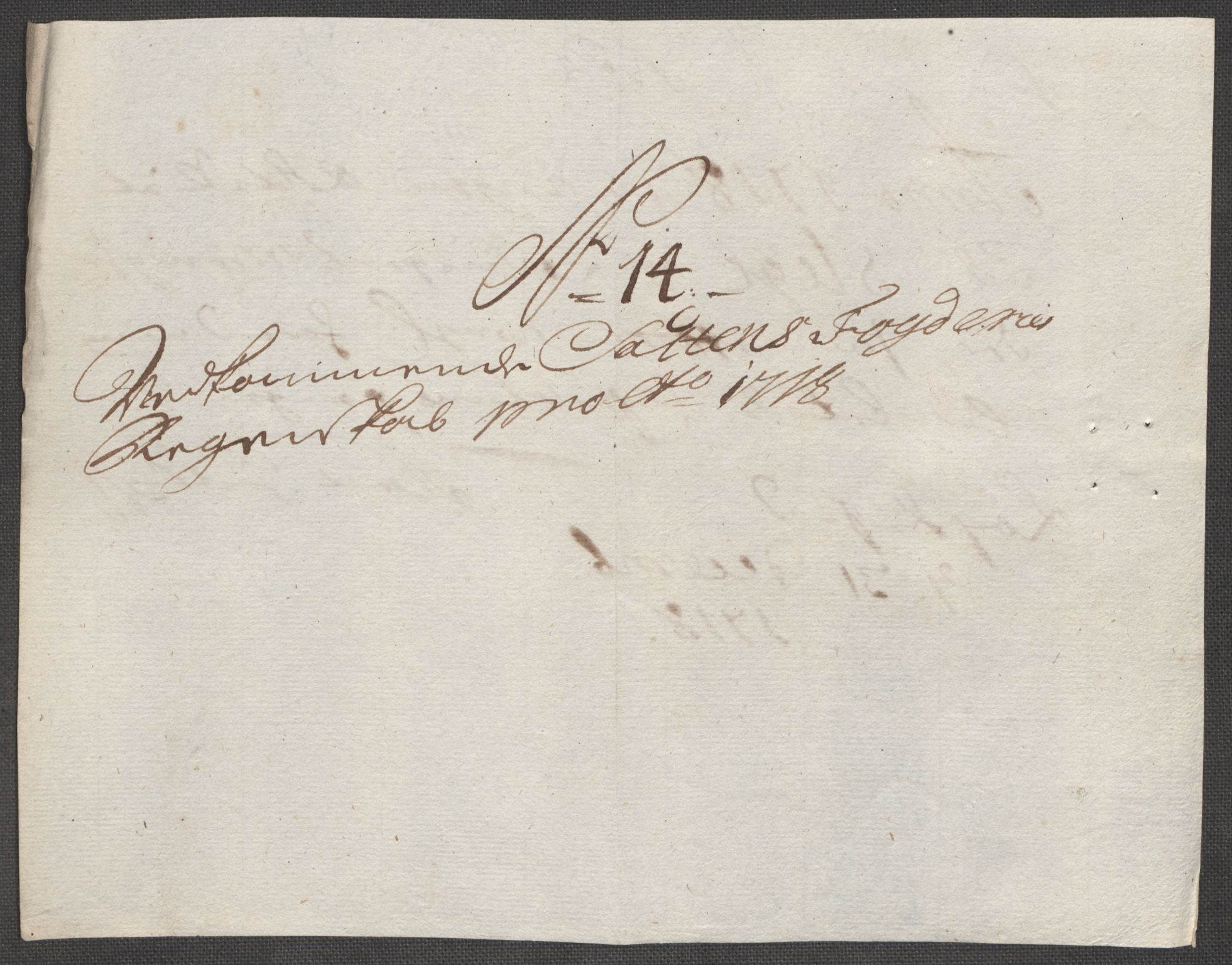 Rentekammeret inntil 1814, Reviderte regnskaper, Fogderegnskap, AV/RA-EA-4092/R66/L4588: Fogderegnskap Salten, 1718, p. 162