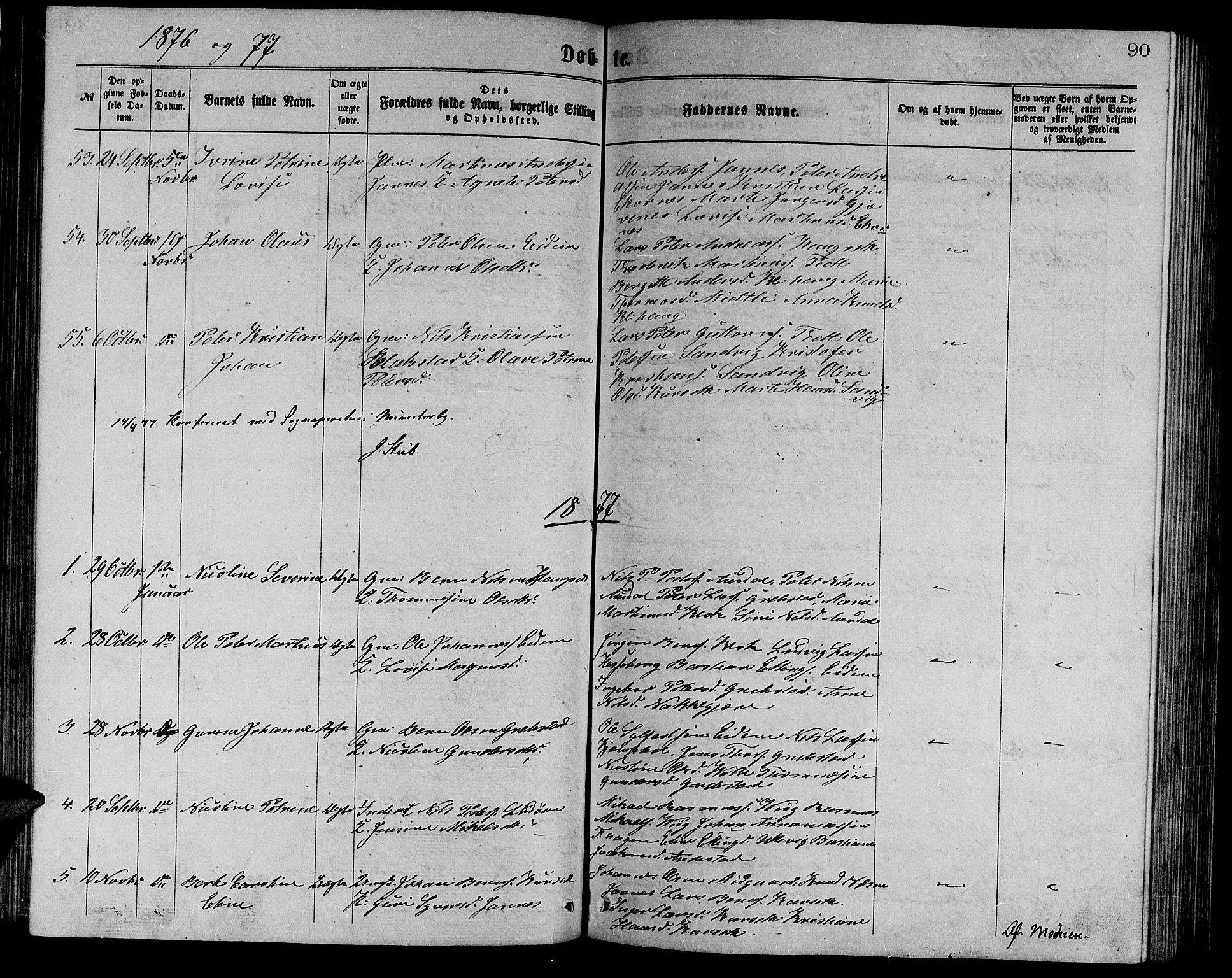 Ministerialprotokoller, klokkerbøker og fødselsregistre - Møre og Romsdal, AV/SAT-A-1454/523/L0338: Parish register (copy) no. 523C01, 1865-1877, p. 90