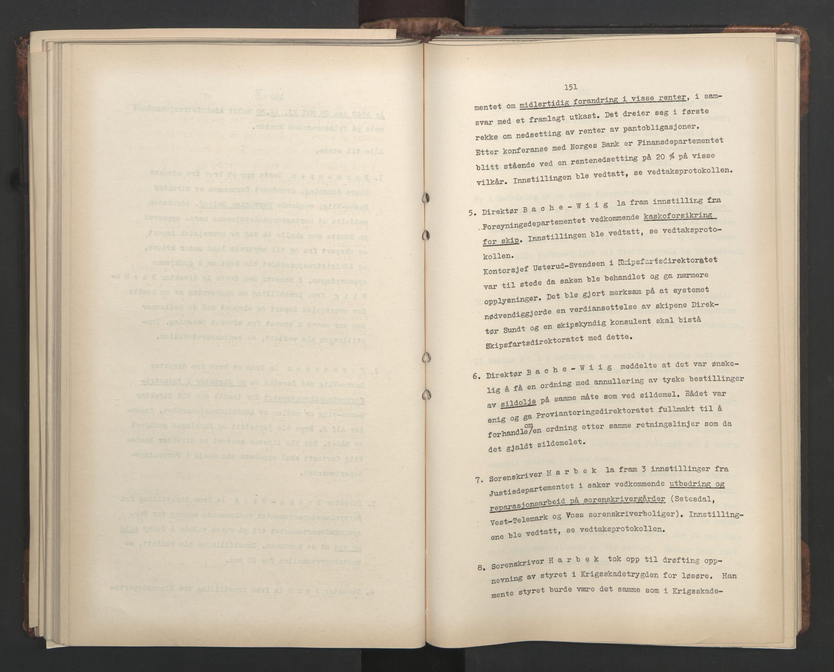 Administrasjonsrådet, AV/RA-S-1004/A/L0001: Møteprotokoll med tillegg 15/4-25/9, 1940, p. 151
