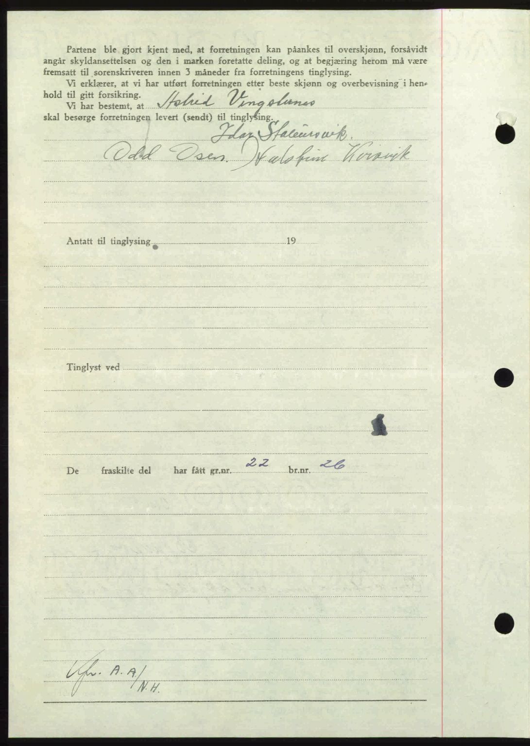 Nordmøre sorenskriveri, AV/SAT-A-4132/1/2/2Ca: Mortgage book no. A107, 1947-1948, Diary no: : 86/1948