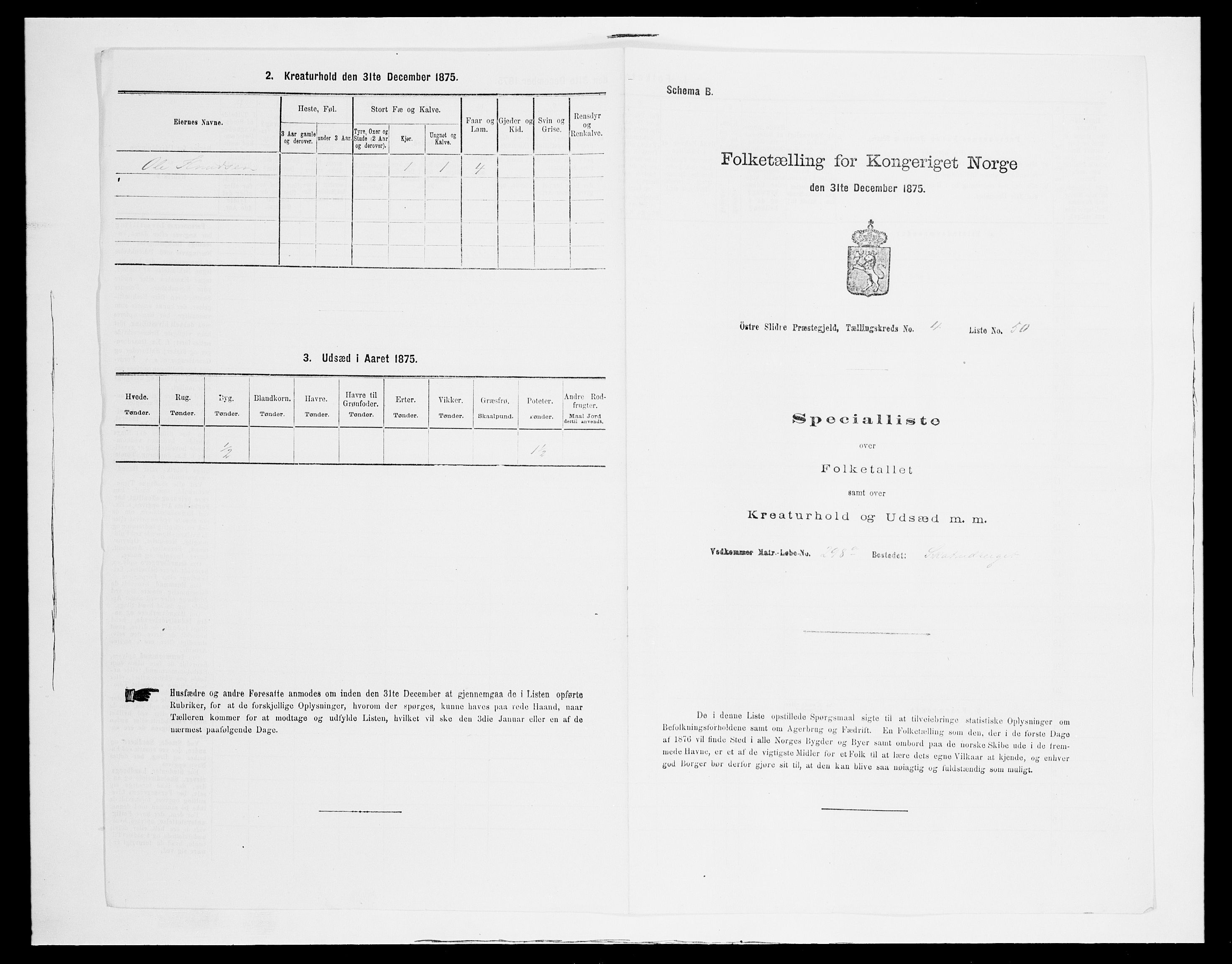 SAH, 1875 census for 0544P Øystre Slidre, 1875, p. 544