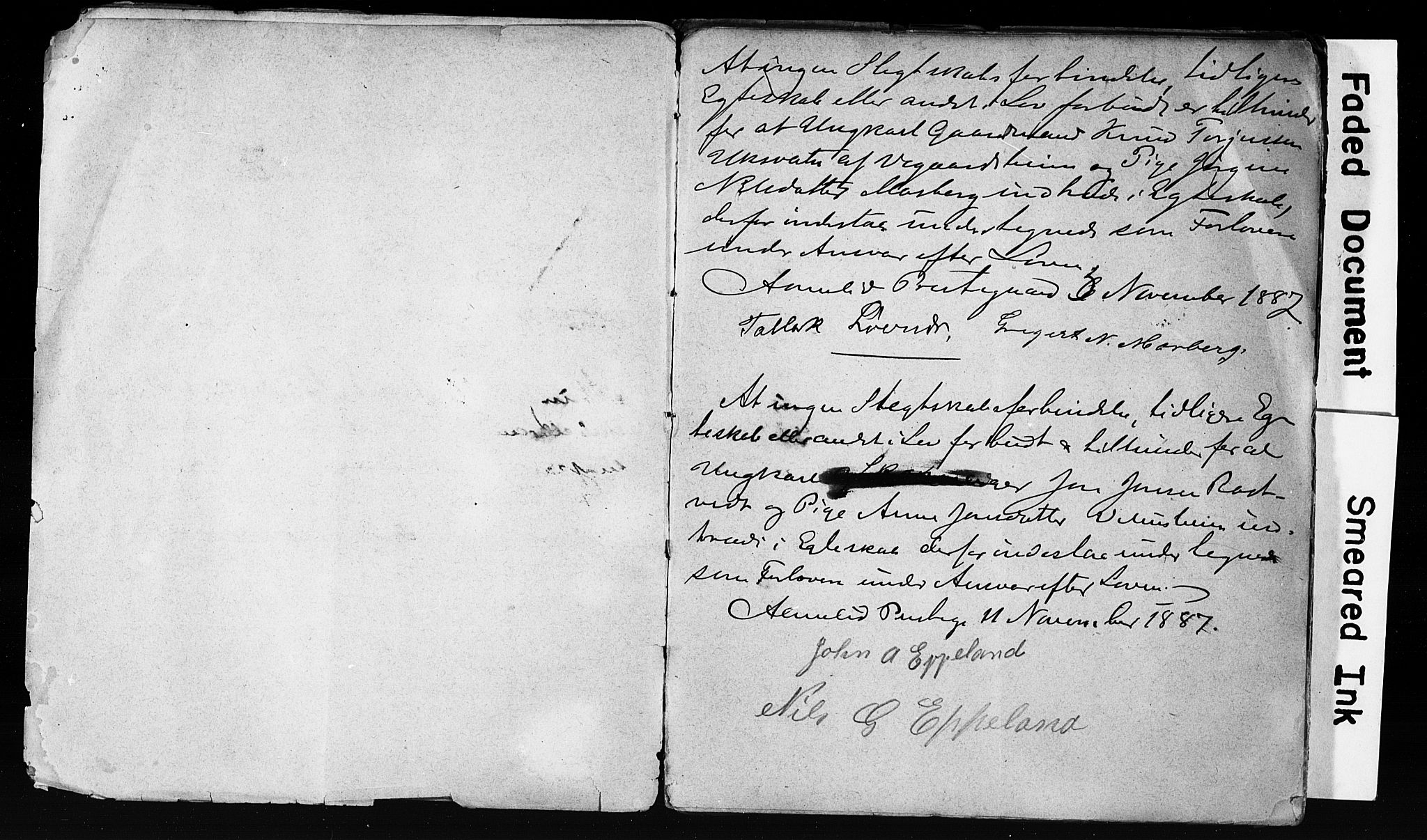 Åmli sokneprestkontor, AV/SAK-1111-0050/F/Fe/L0003: Best man's statements no. A VI 20, 1885-1905