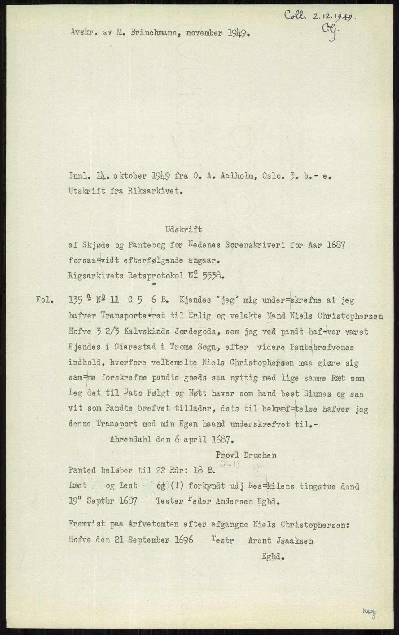 Samlinger til kildeutgivelse, Diplomavskriftsamlingen, AV/RA-EA-4053/H/Ha, p. 59