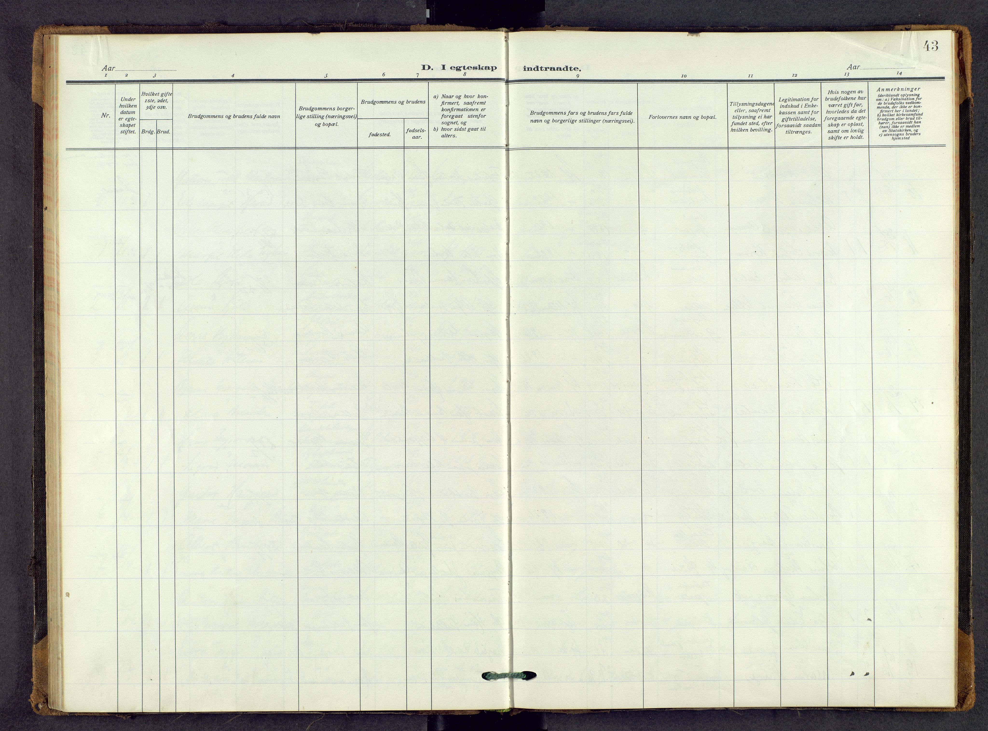 Sør-Odal prestekontor, AV/SAH-PREST-030/H/Ha/Haa/L0011: Parish register (official) no. 11, 1922-1945, p. 43