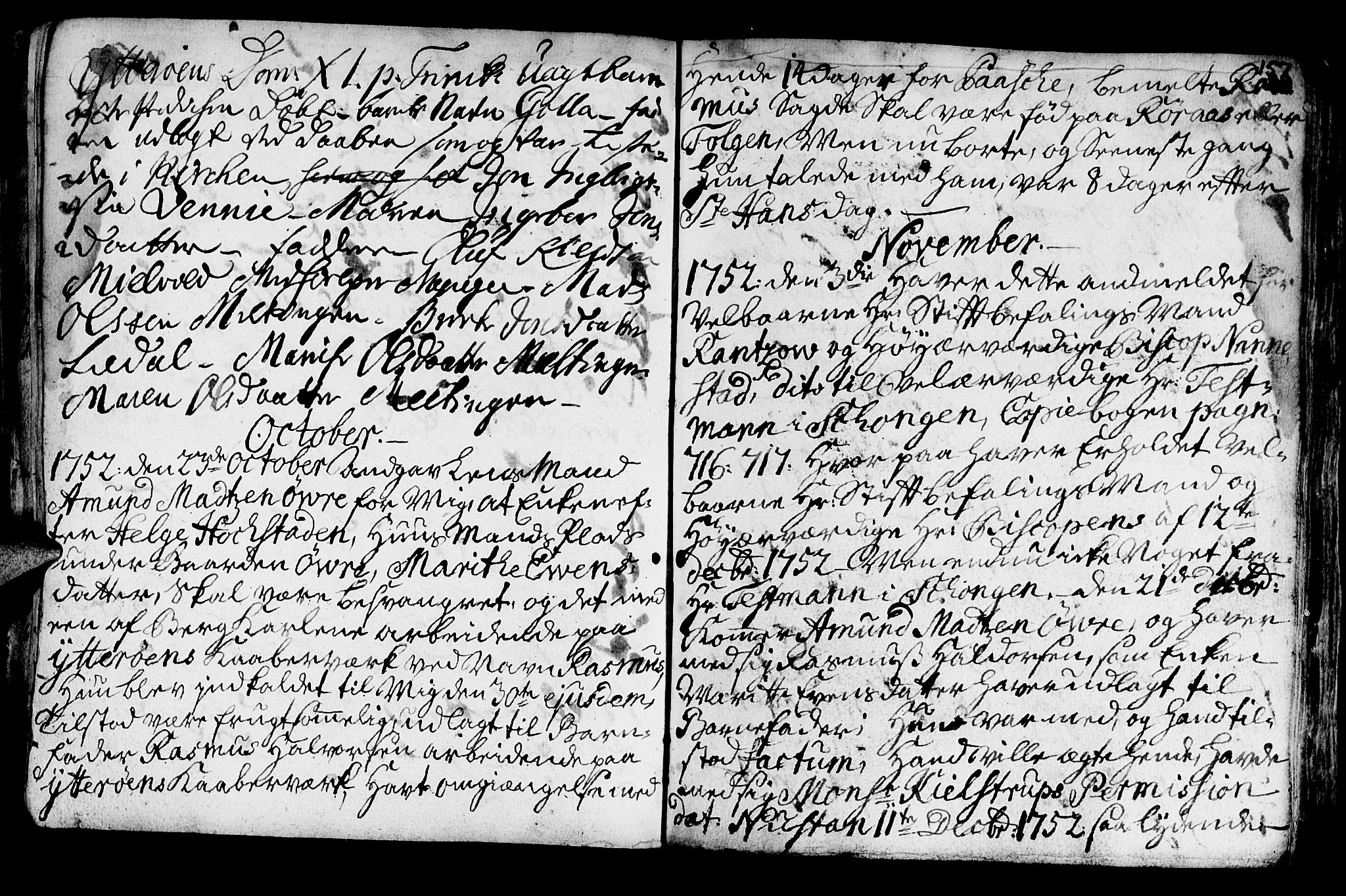 Ministerialprotokoller, klokkerbøker og fødselsregistre - Nord-Trøndelag, SAT/A-1458/722/L0215: Parish register (official) no. 722A02, 1718-1755, p. 157