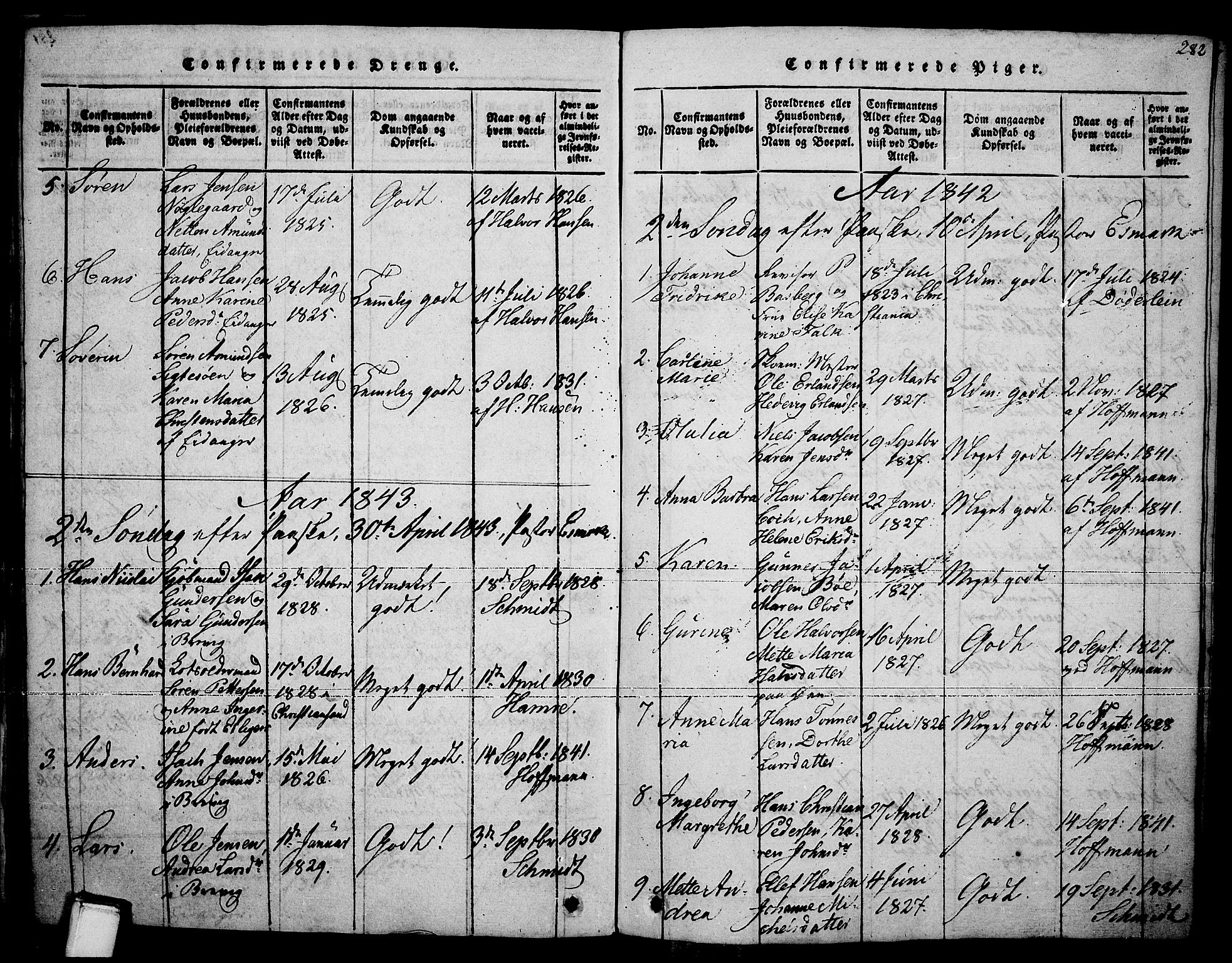 Brevik kirkebøker, SAKO/A-255/F/Fa/L0004: Parish register (official) no. 4, 1814-1846, p. 282