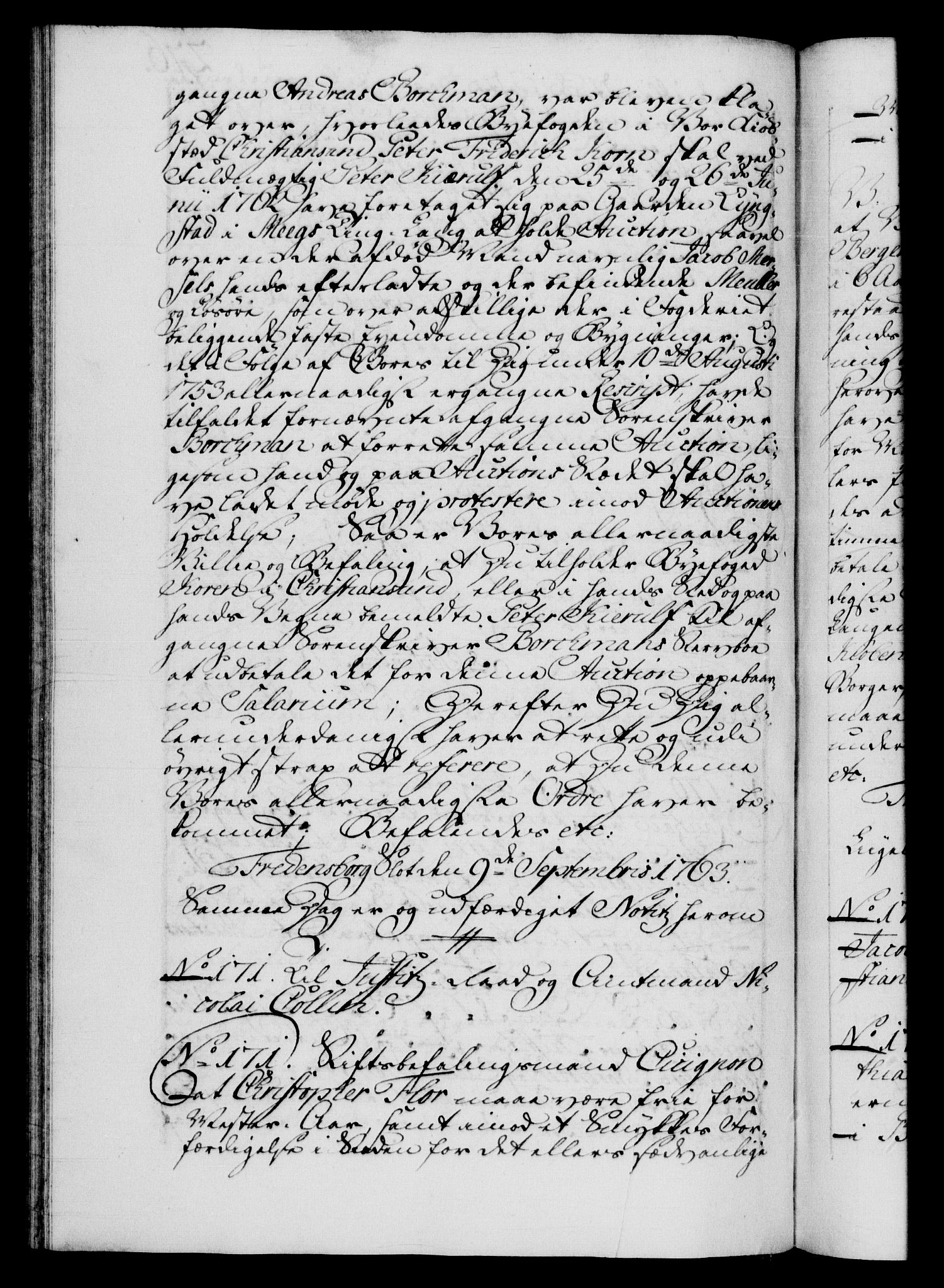 Danske Kanselli 1572-1799, AV/RA-EA-3023/F/Fc/Fca/Fcab/L0037: Norske tegnelser, 1762-1766, p. 276b