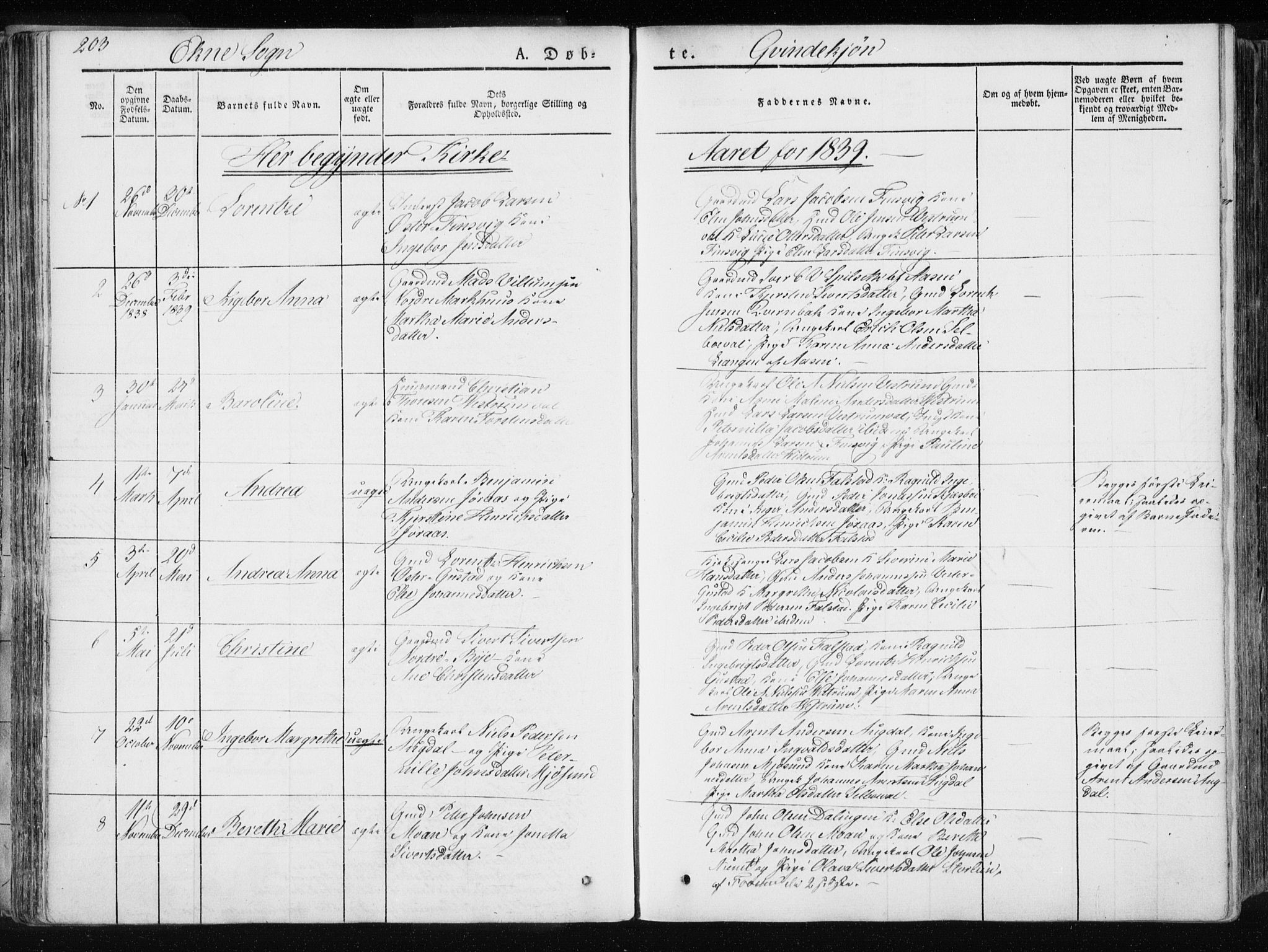 Ministerialprotokoller, klokkerbøker og fødselsregistre - Nord-Trøndelag, SAT/A-1458/717/L0154: Parish register (official) no. 717A06 /2, 1836-1849, p. 203