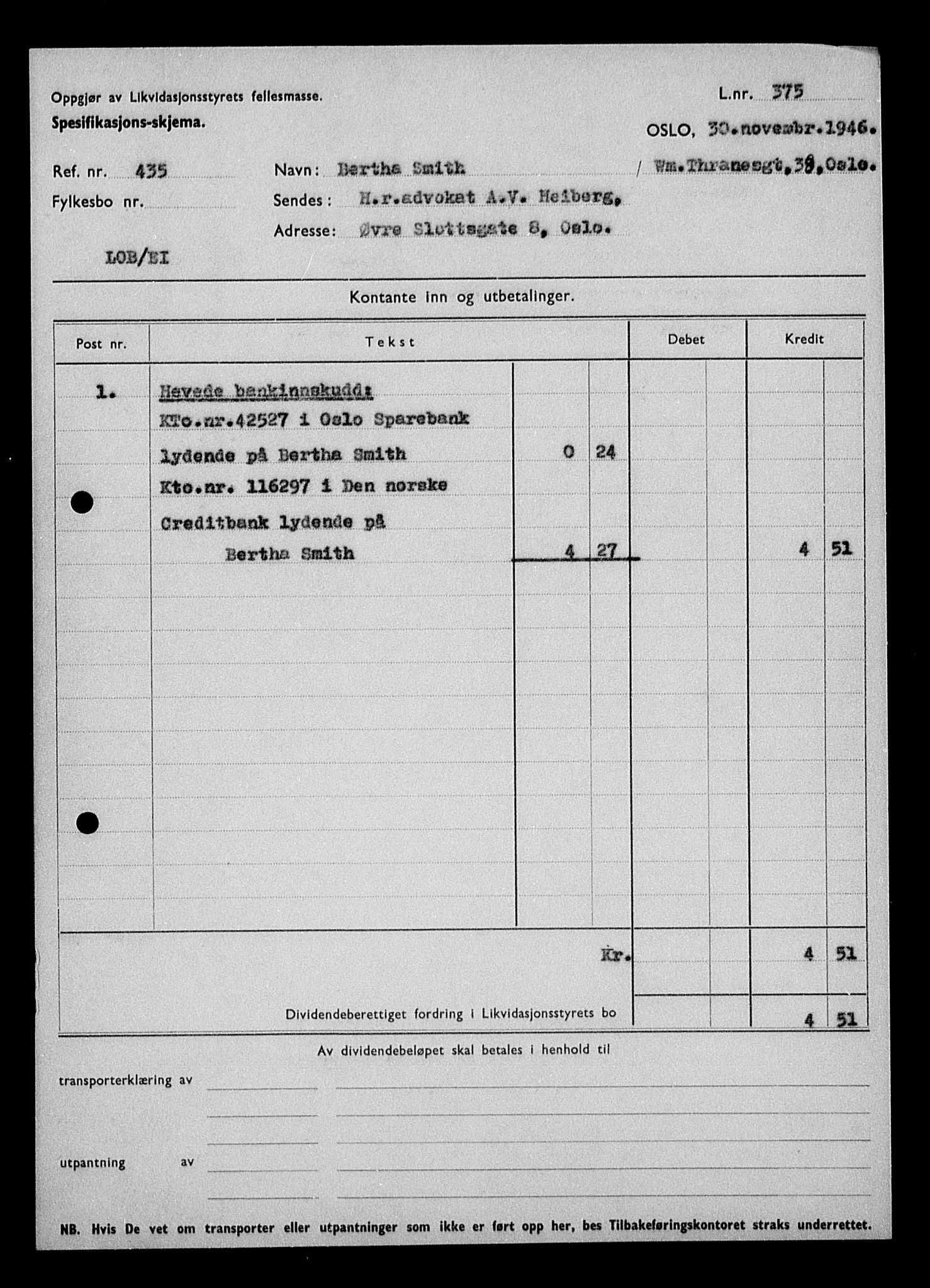 Justisdepartementet, Tilbakeføringskontoret for inndratte formuer, AV/RA-S-1564/H/Hc/Hcc/L0981: --, 1945-1947, p. 642