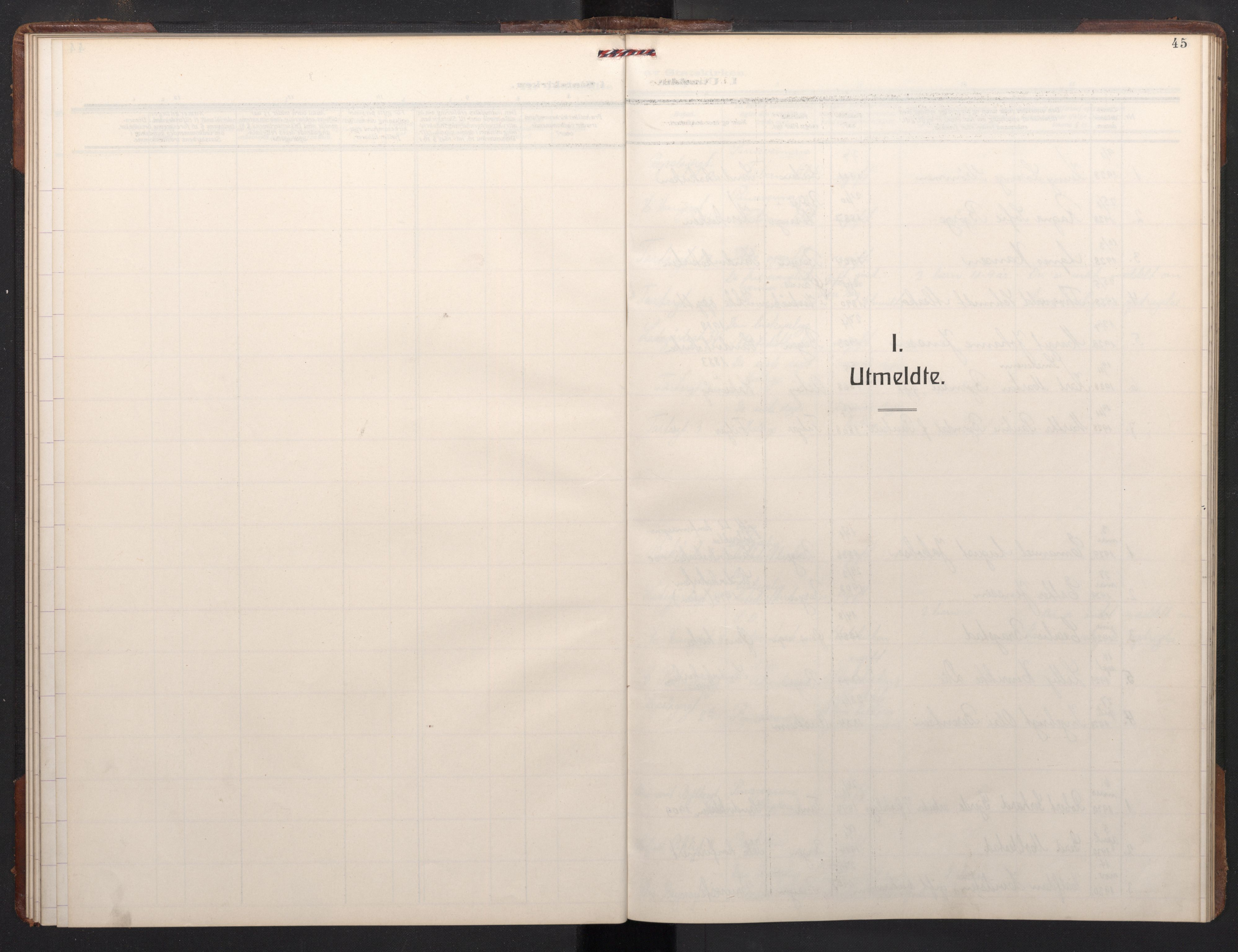 St. Olavs Sokneprestembete, SAB/A-78101/H/Hab: Parish register (copy) no. E 1, 1928-1980, p. 45