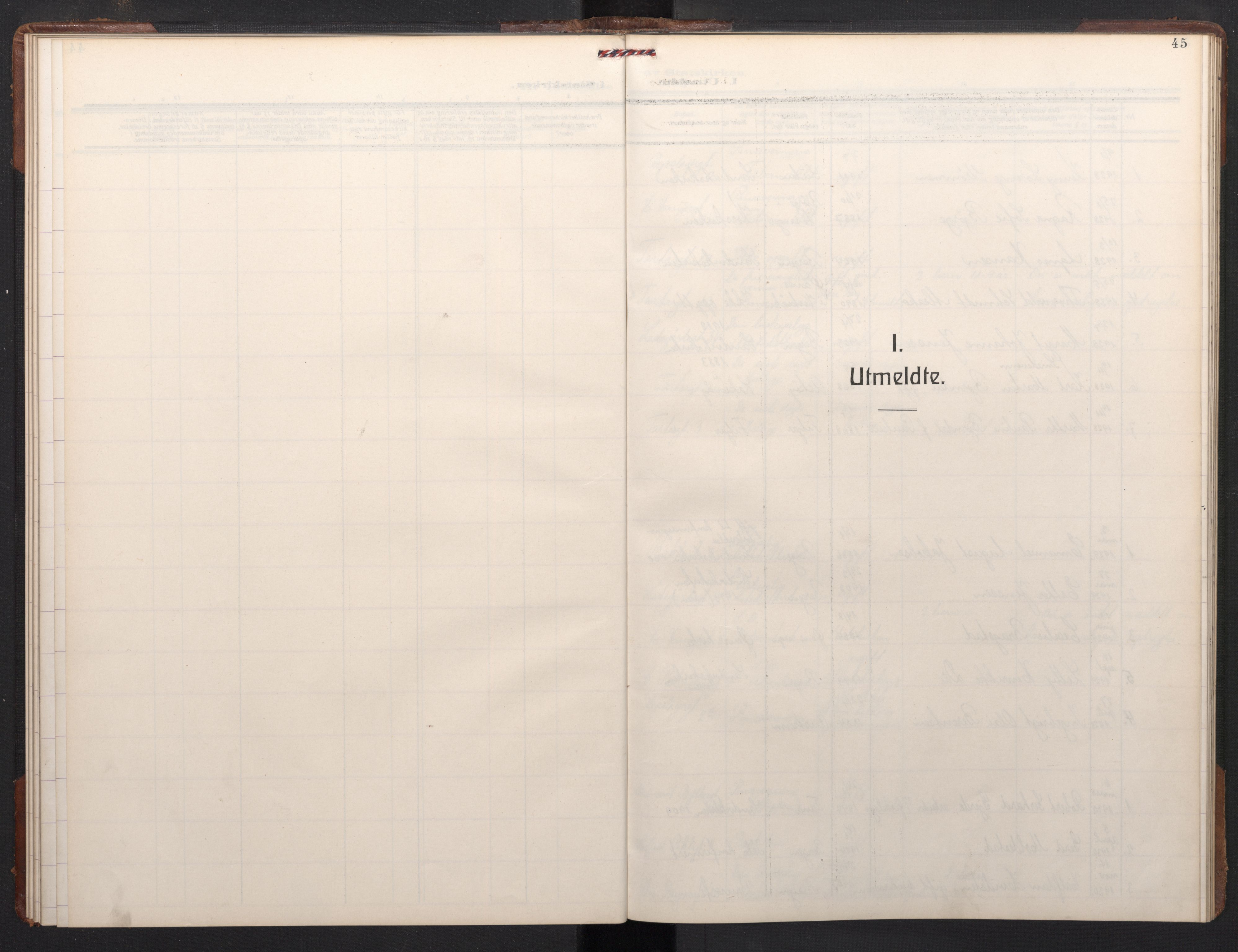 Årstad Sokneprestembete, SAB/A-79301/H/Hab/L0007: Parish register (copy) no. A 7, 1943-1948, p. 44b-45a