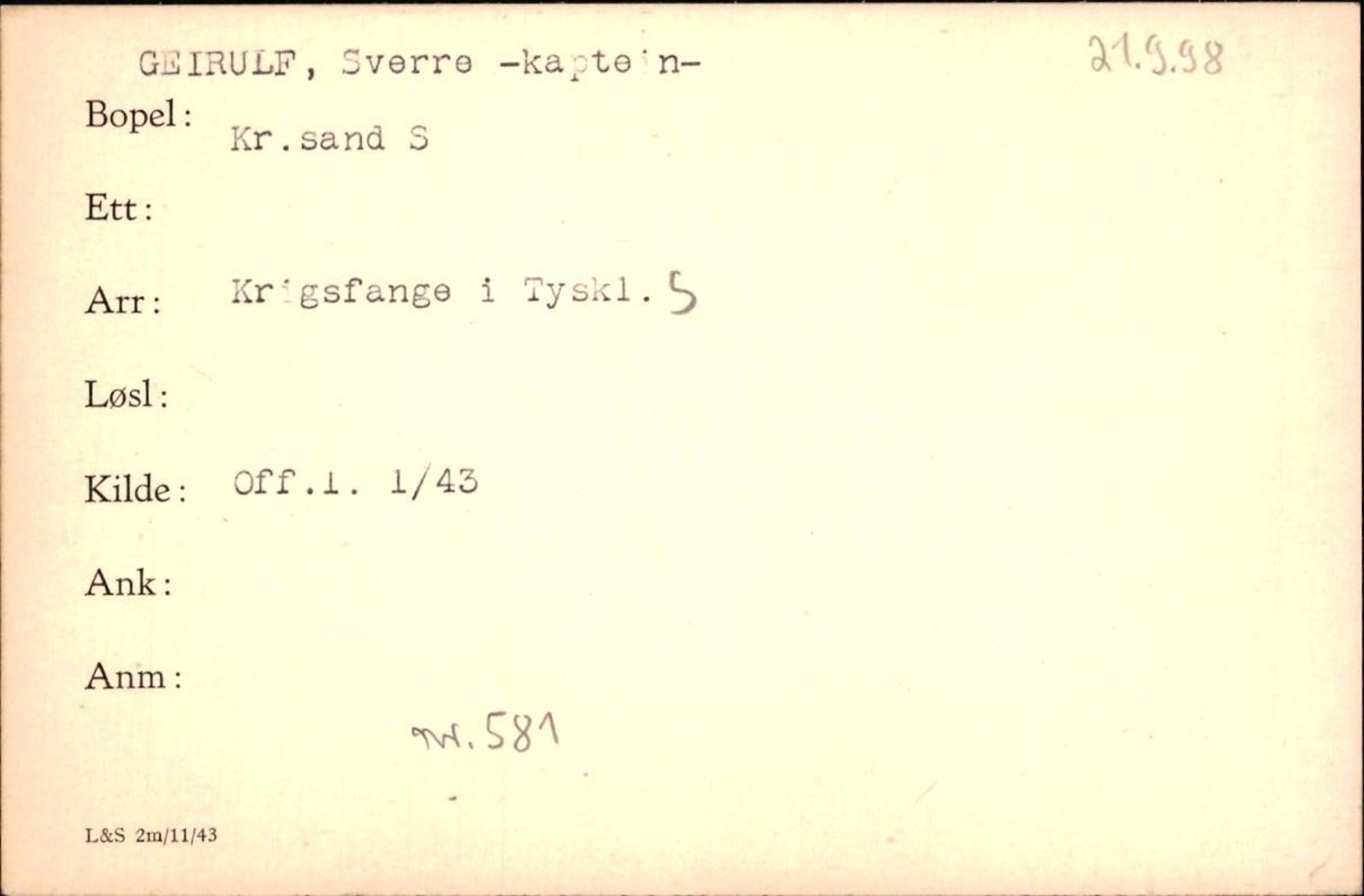 Forsvaret, Forsvarets krigshistoriske avdeling, AV/RA-RAFA-2017/Y/Yf/L0200: II-C-11-2102  -  Norske krigsfanger i Tyskland, 1940-1945, p. 300