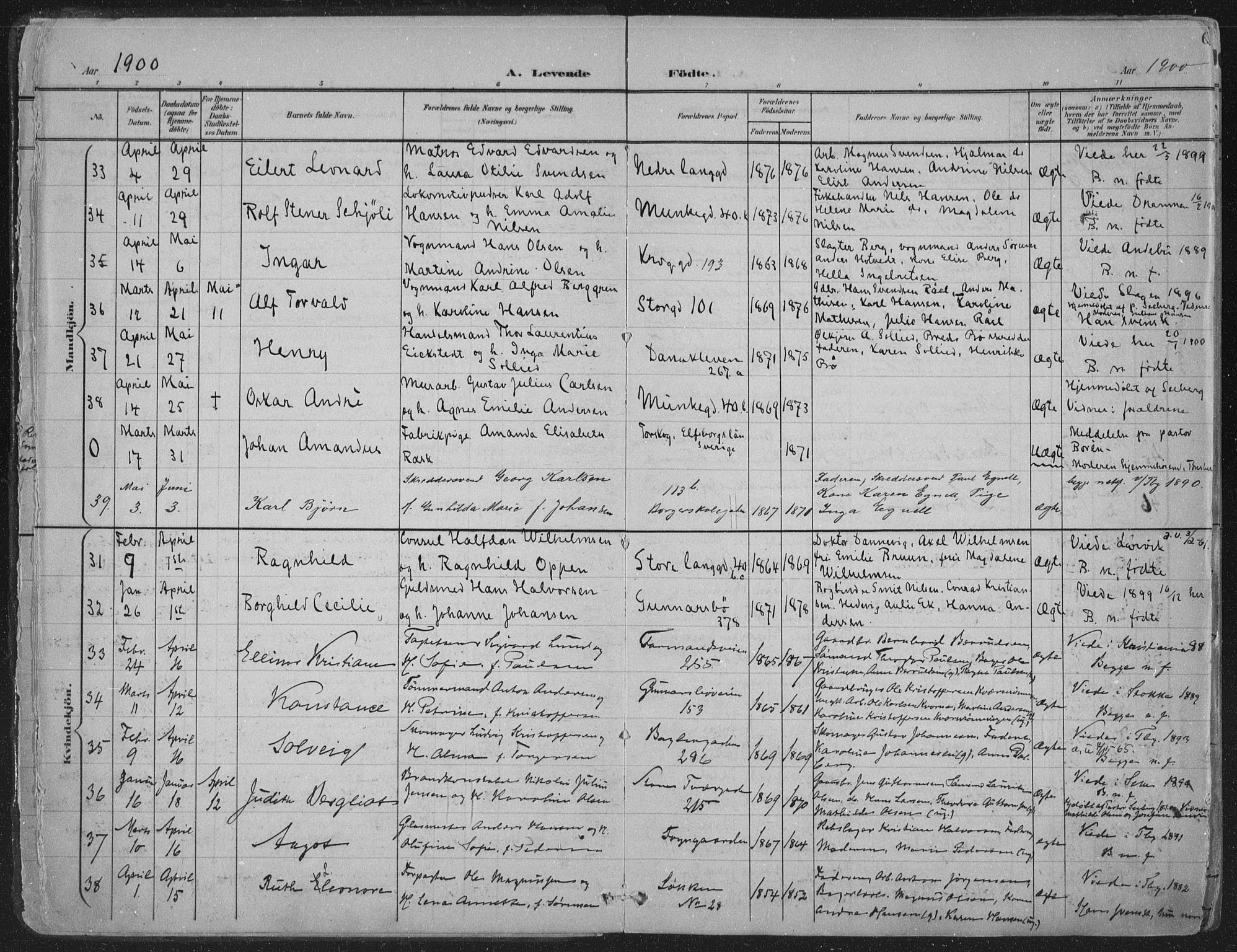 Tønsberg kirkebøker, SAKO/A-330/F/Fa/L0014: Parish register (official) no. I 14, 1900-1913, p. 6