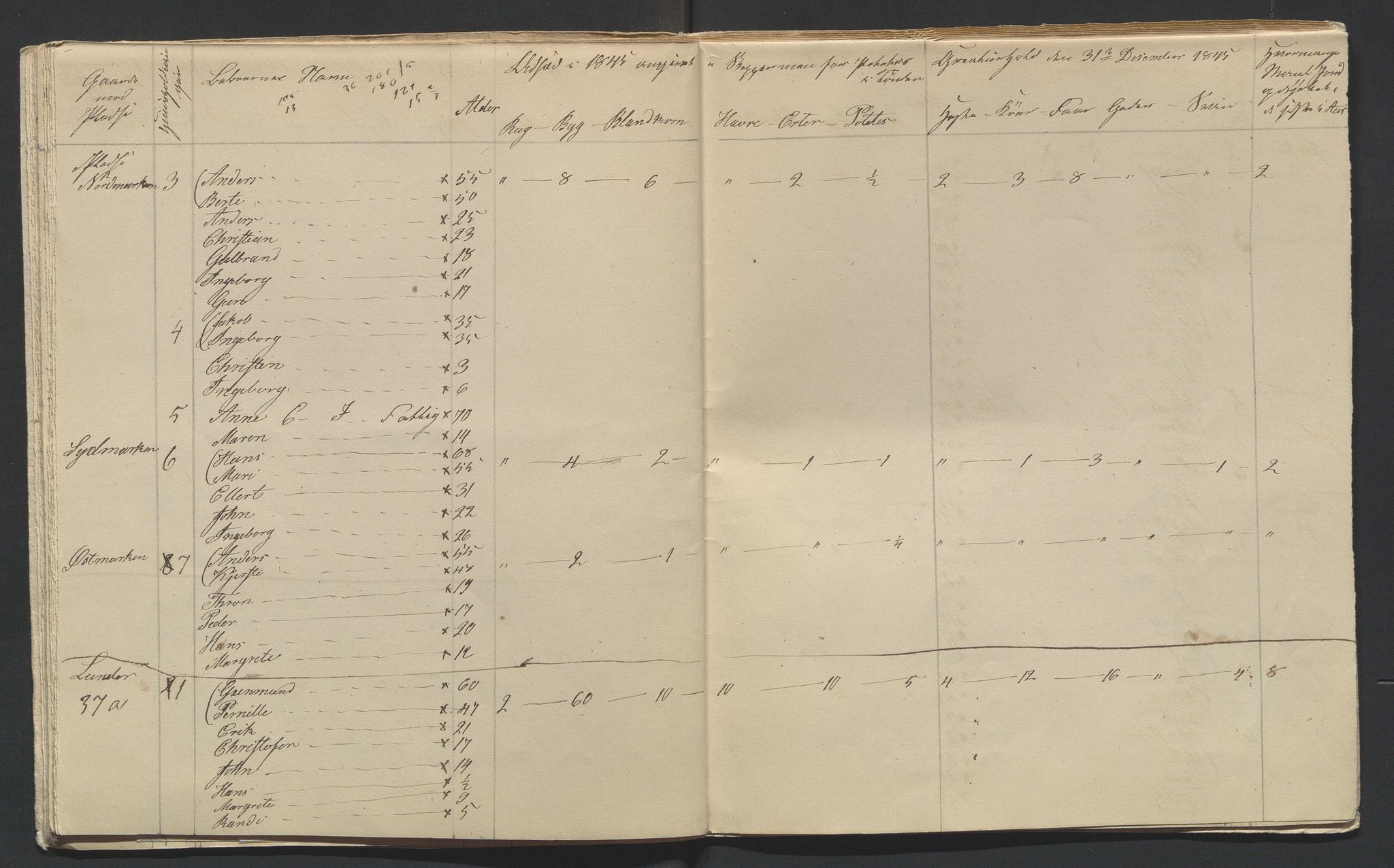 SAH, 1845 Census for Jevnaker parish, 1845, p. 19