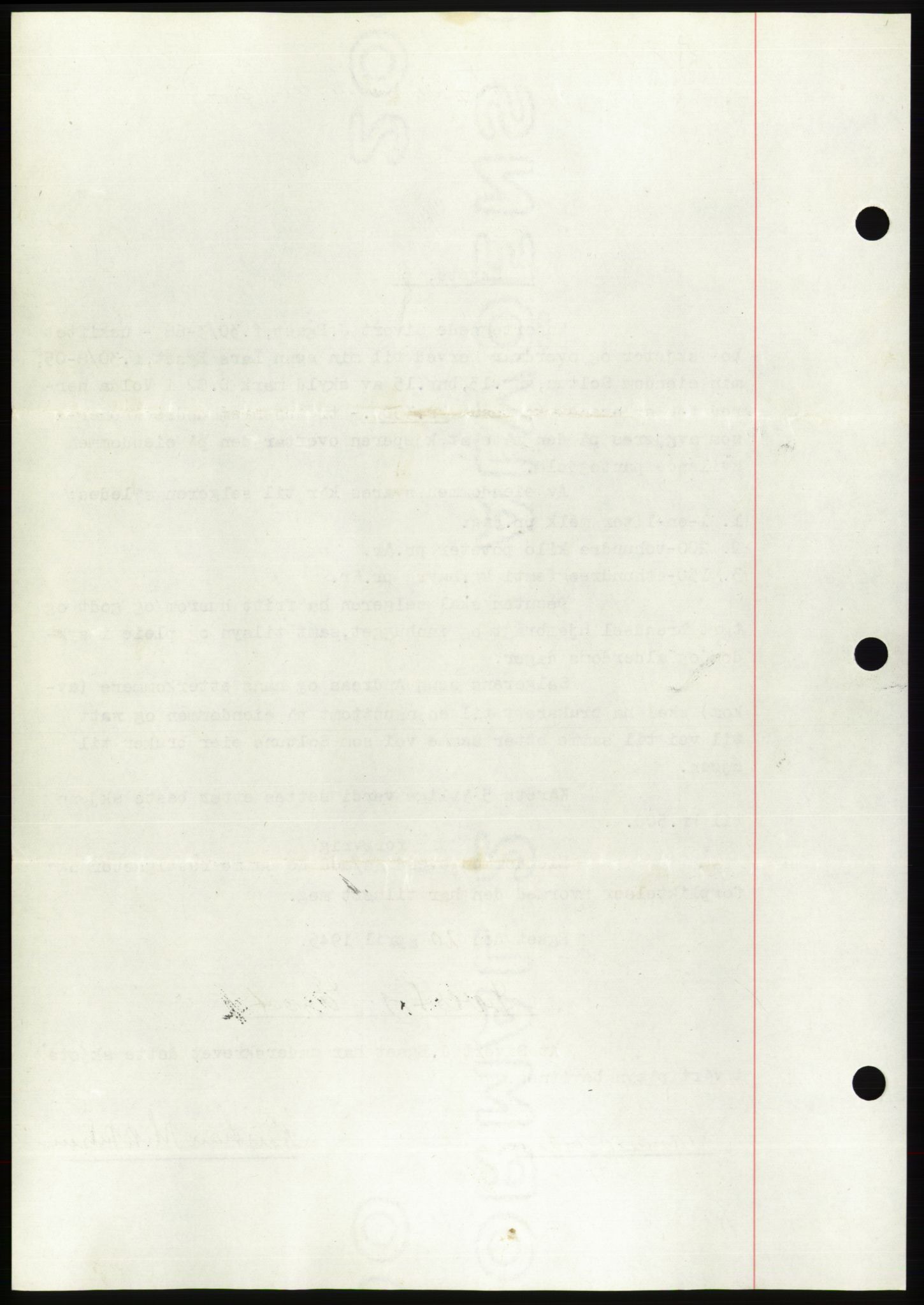 Søre Sunnmøre sorenskriveri, AV/SAT-A-4122/1/2/2C/L0077: Mortgage book no. 3A, 1945-1946, Diary no: : 257/1945