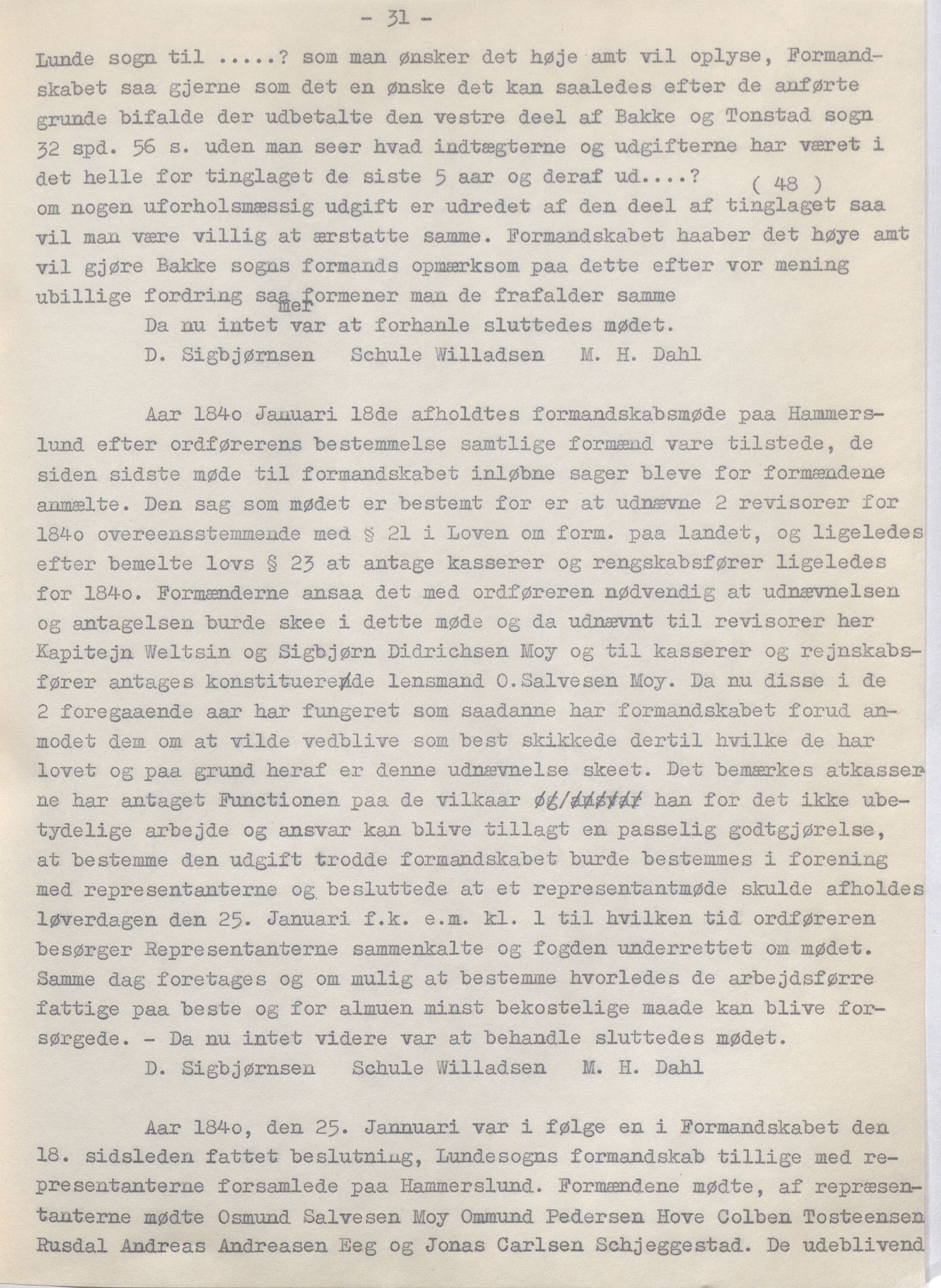 Lund kommune - Formannskapet/Formannskapskontoret, IKAR/K-101761/A/Aa/Aaa/L0002: Forhandlingsprotokoll, 1837-1865, p. 31