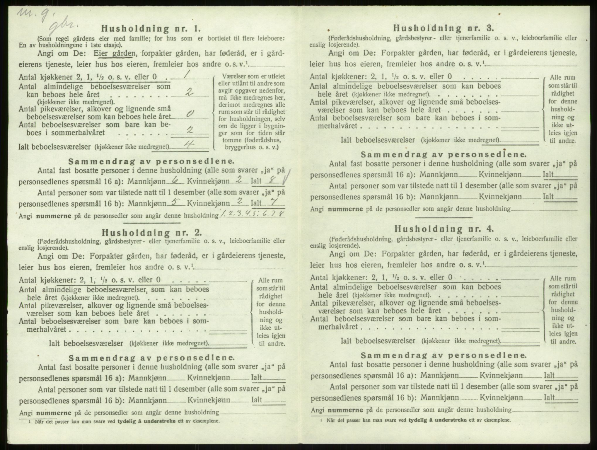 SAB, 1920 census for Åsane, 1920, p. 256