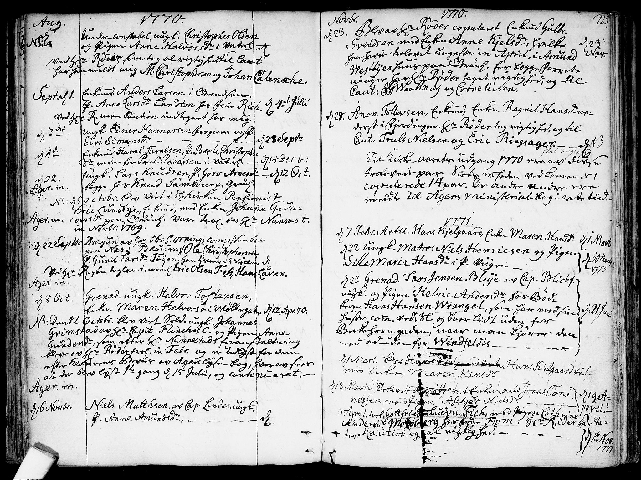Garnisonsmenigheten Kirkebøker, SAO/A-10846/F/Fa/L0002: Parish register (official) no. 2, 1757-1776, p. 125