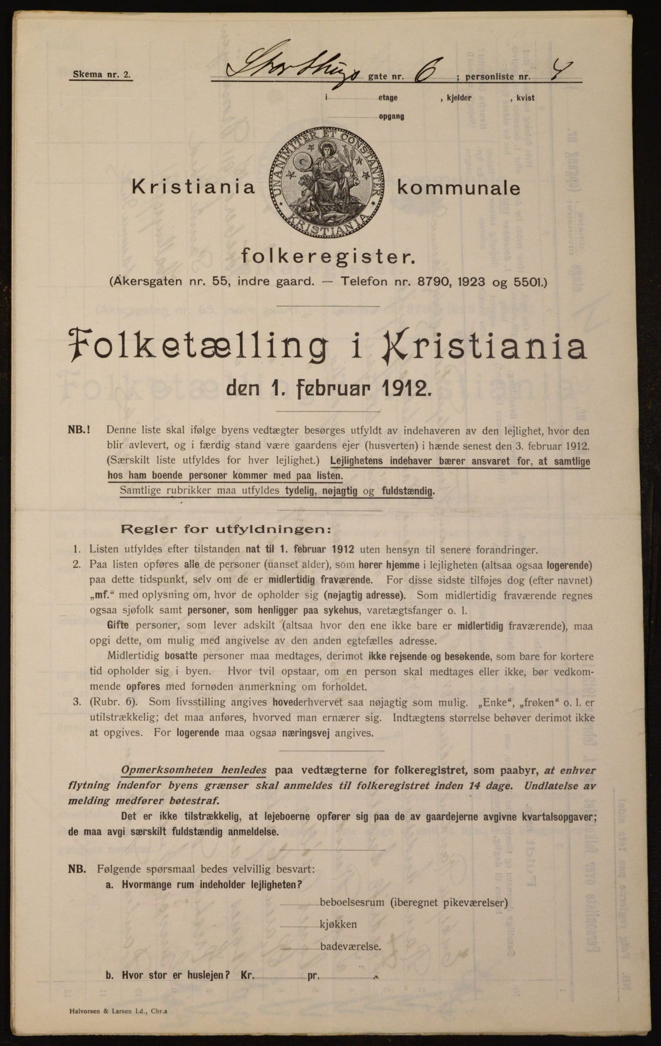 OBA, Municipal Census 1912 for Kristiania, 1912, p. 103592