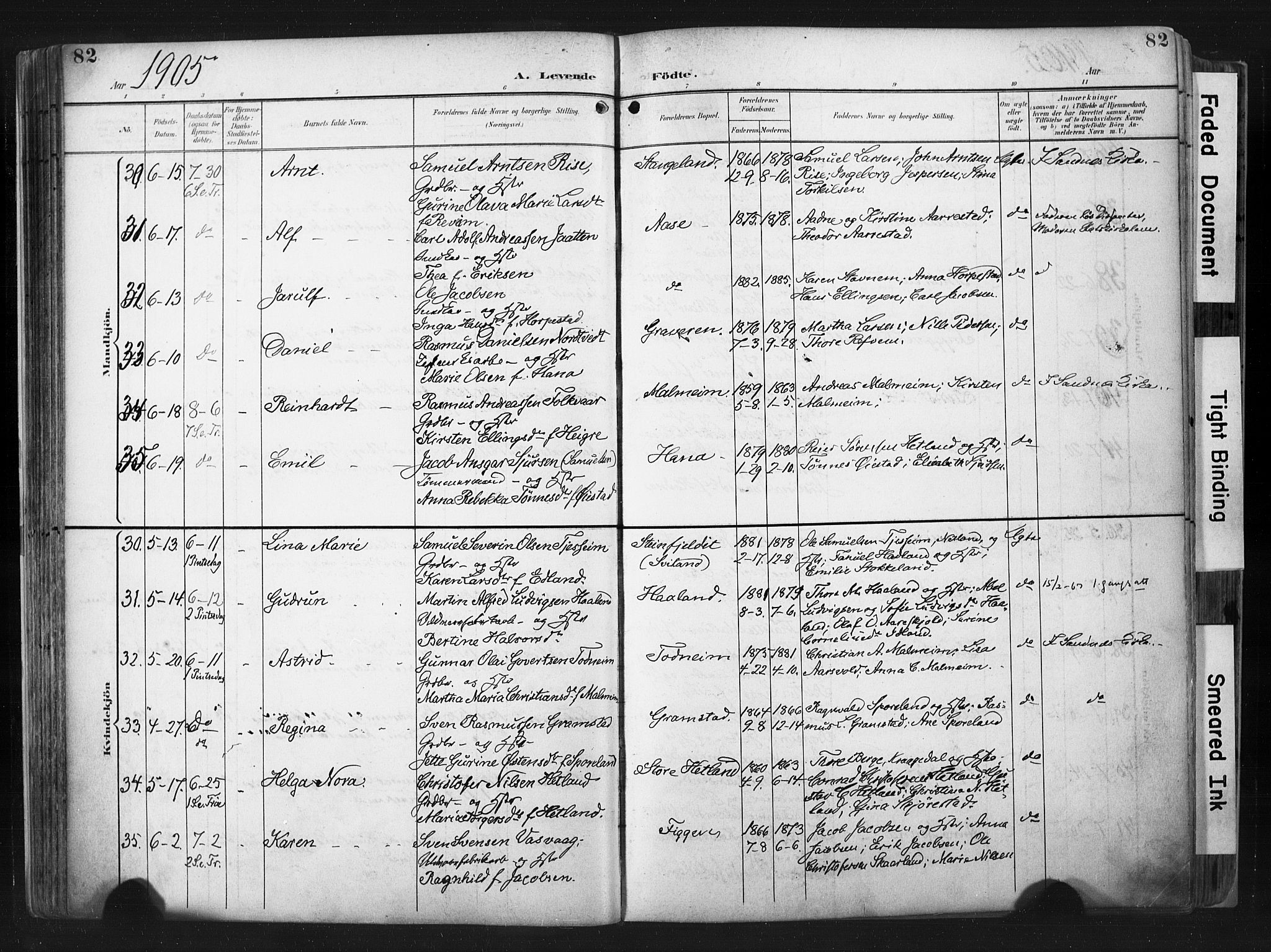 Høyland sokneprestkontor, AV/SAST-A-101799/001/30BA/L0015: Parish register (official) no. A 14, 1899-1911, p. 82