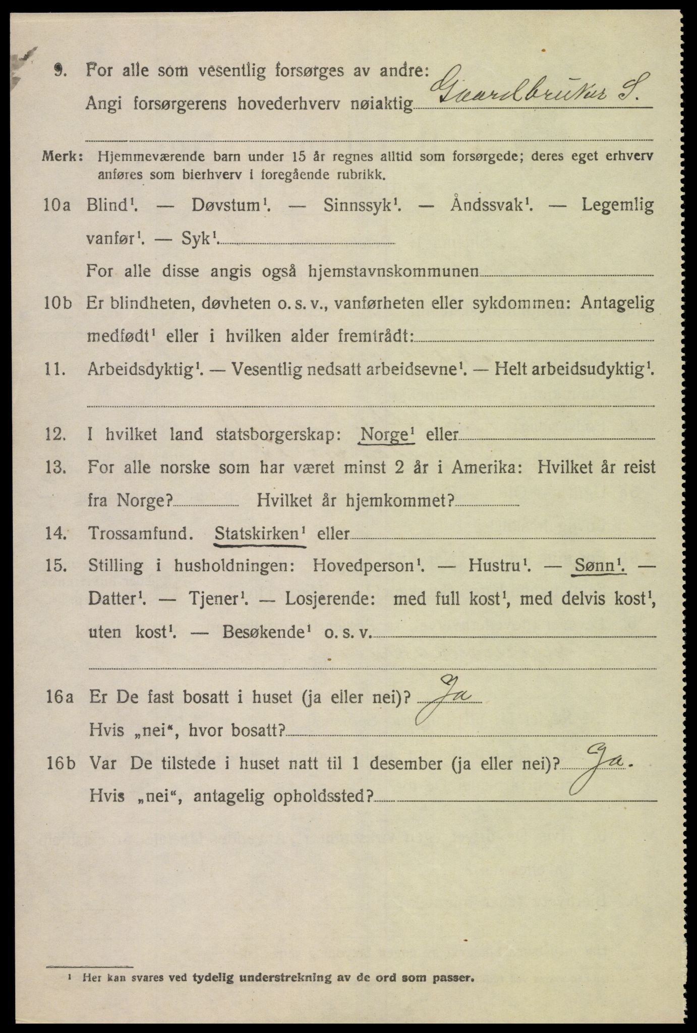 SAK, 1920 census for Greipstad, 1920, p. 1879