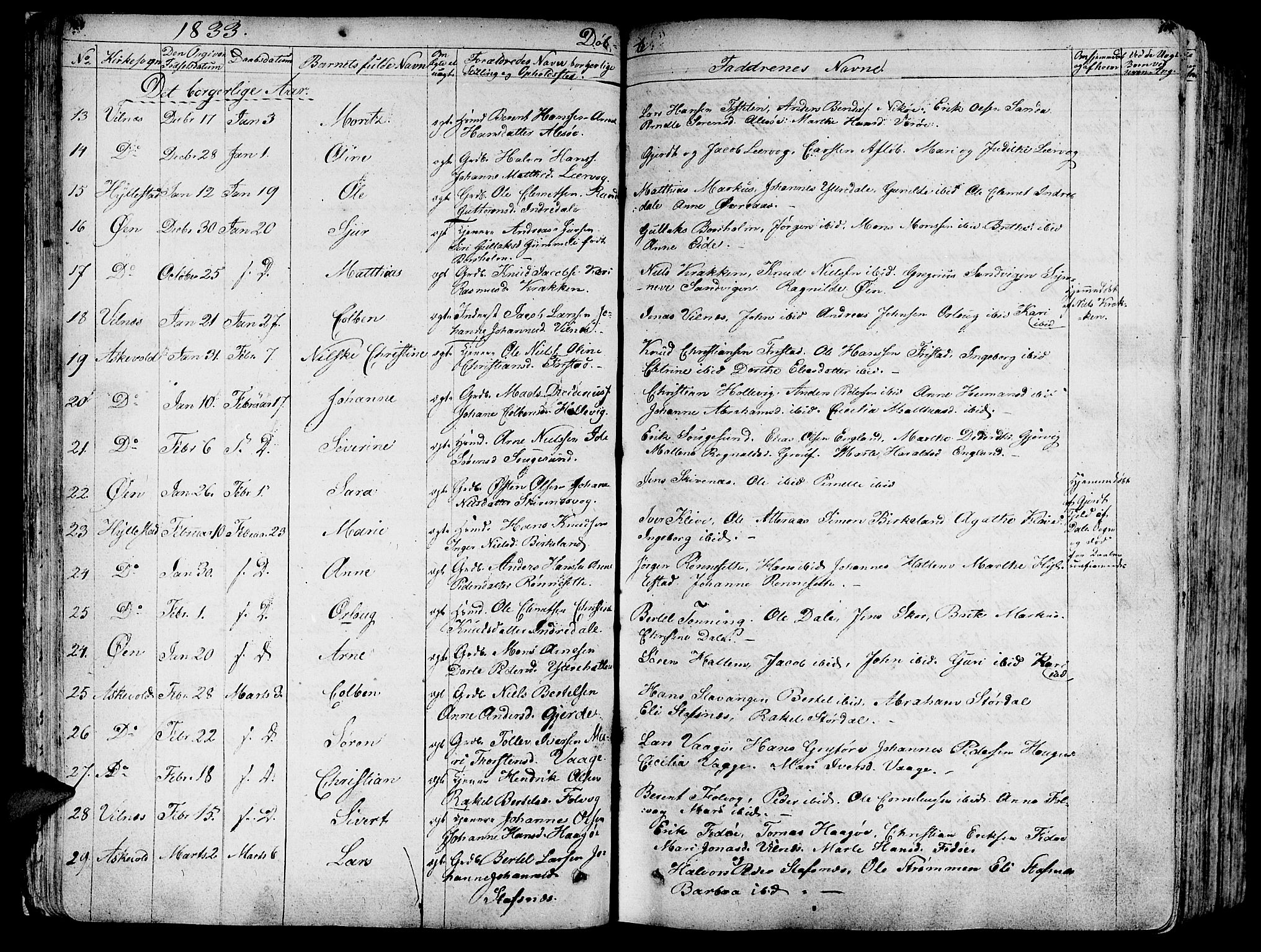 Askvoll sokneprestembete, SAB/A-79501/H/Haa/Haaa/L0010: Parish register (official) no. A 10, 1821-1844, p. 104-105