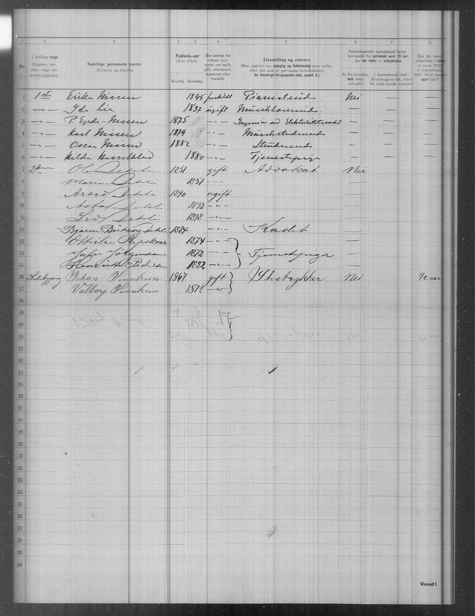 OBA, Municipal Census 1902 for Kristiania, 1902, p. 11099