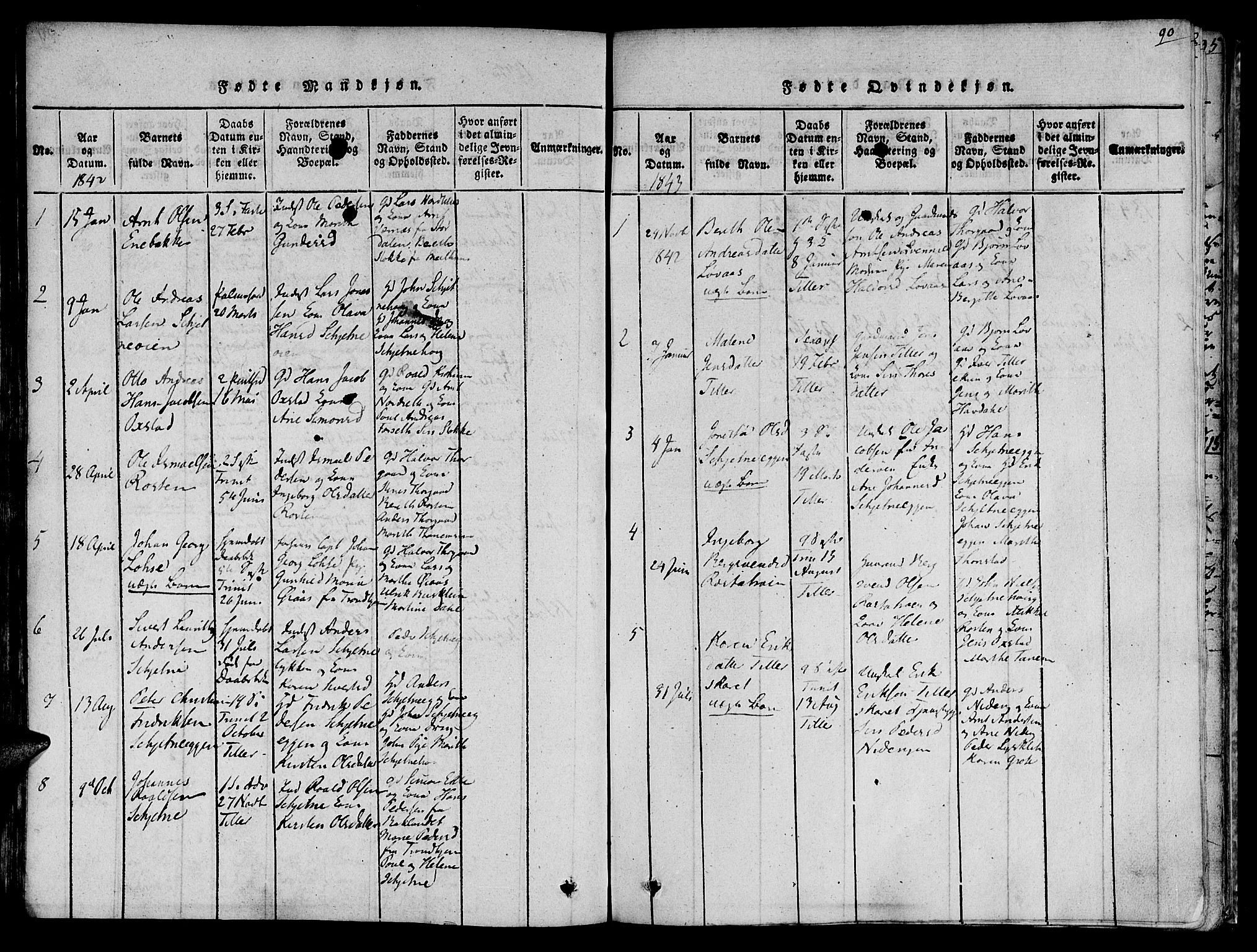 Ministerialprotokoller, klokkerbøker og fødselsregistre - Sør-Trøndelag, SAT/A-1456/618/L0440: Parish register (official) no. 618A04 /2, 1816-1843, p. 90