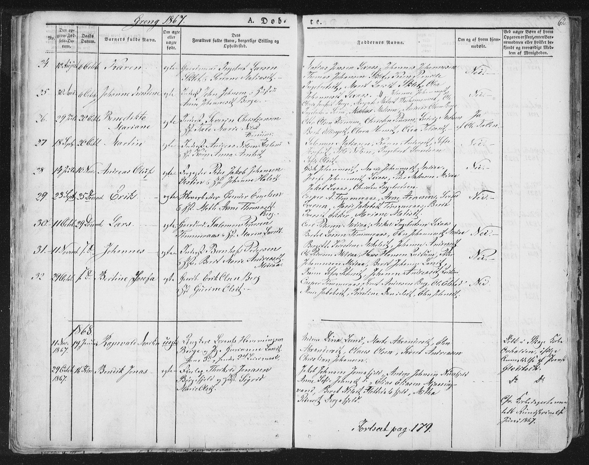 Ministerialprotokoller, klokkerbøker og fødselsregistre - Nord-Trøndelag, SAT/A-1458/758/L0513: Parish register (official) no. 758A02 /1, 1839-1868, p. 34b