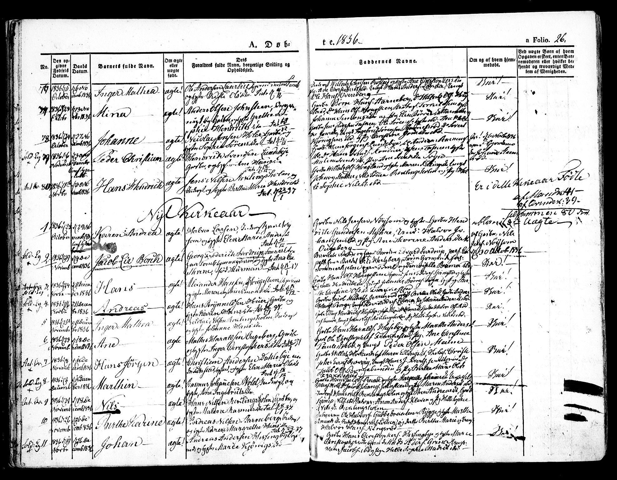 Råde prestekontor kirkebøker, SAO/A-2009/F/Fa/L0005: Parish register (official) no. 5, 1830-1853, p. 26
