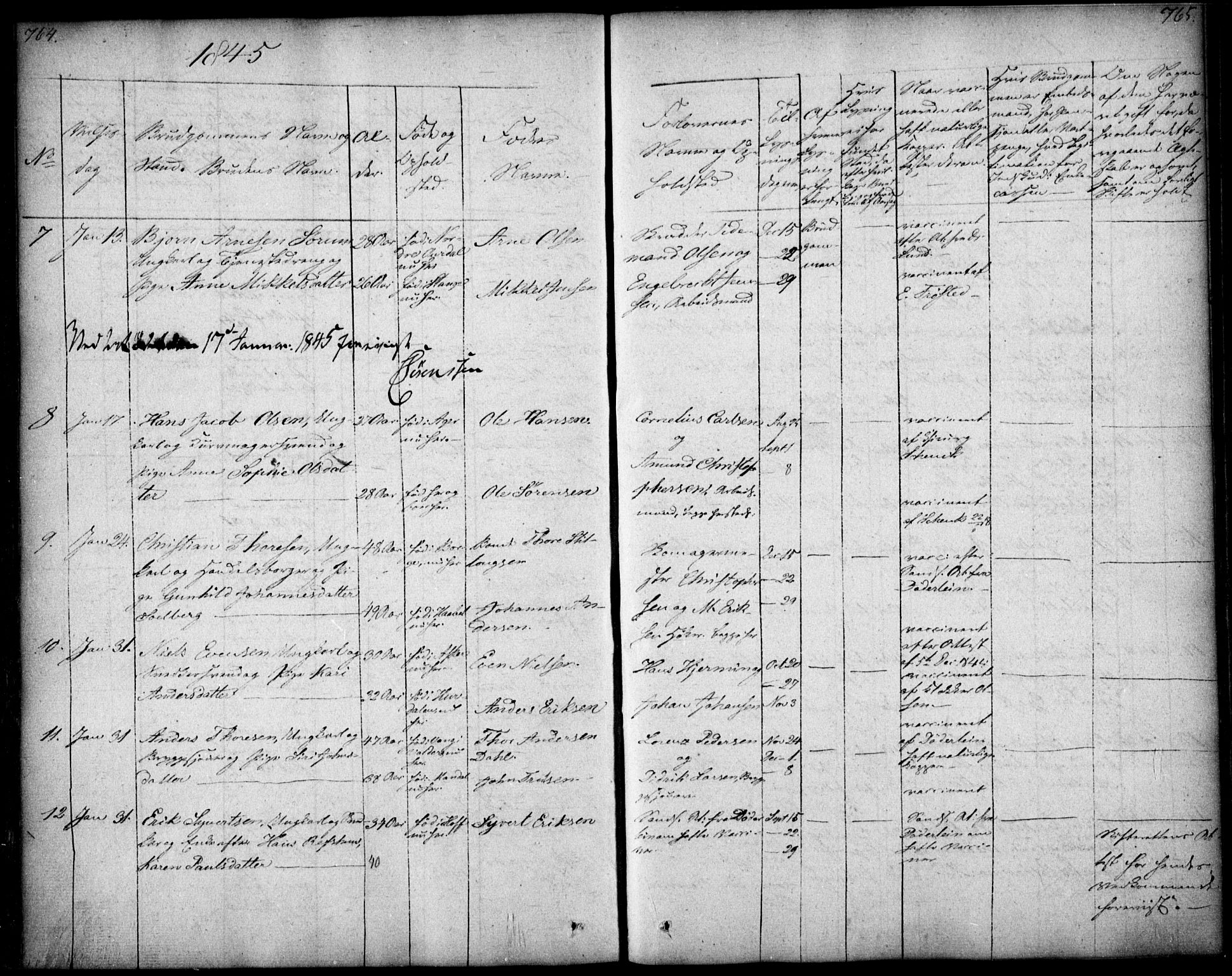 Oslo domkirke Kirkebøker, SAO/A-10752/F/Fa/L0019: Parish register (official) no. 19, 1828-1847, p. 764-765