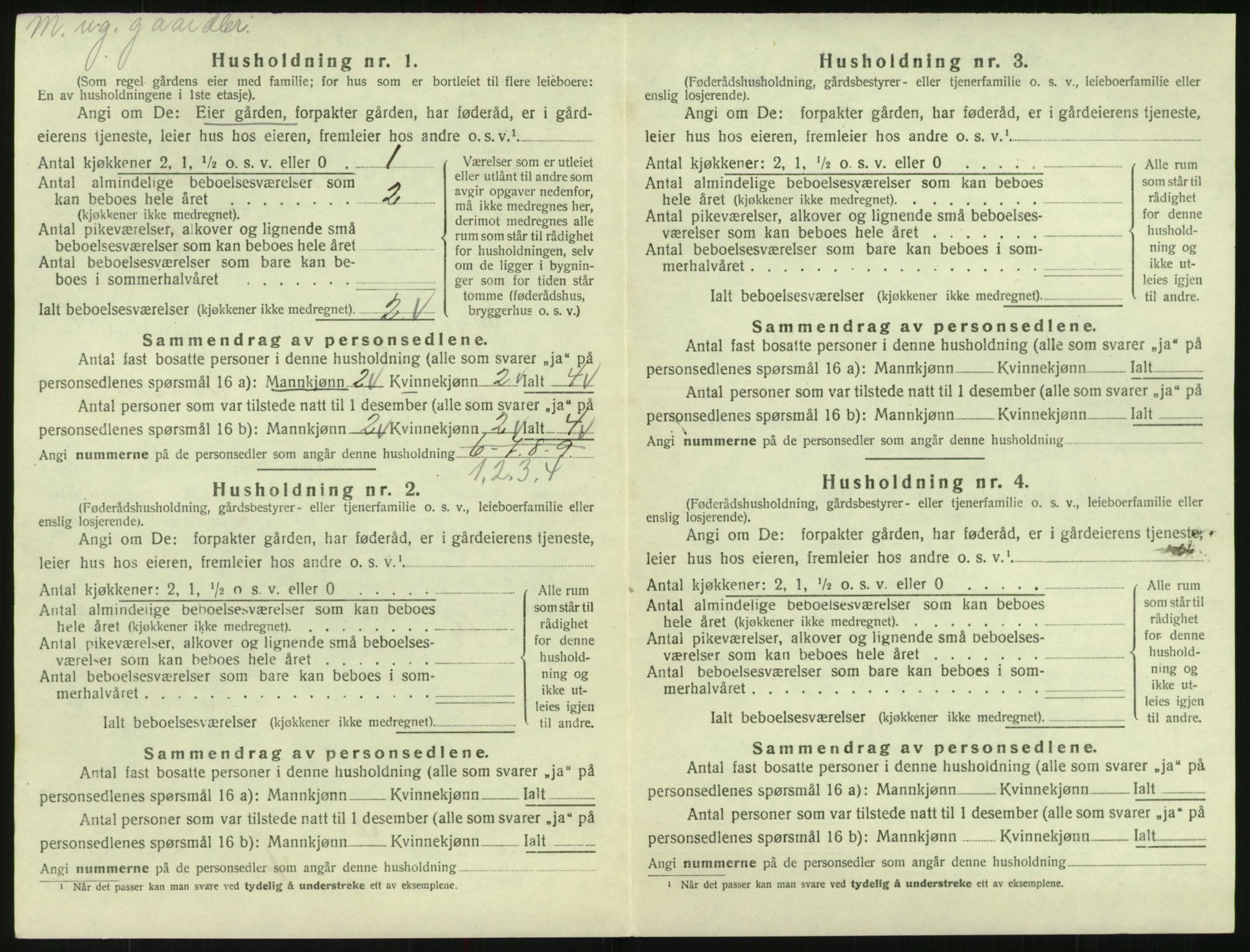 SAK, 1920 census for Evje, 1920, p. 165