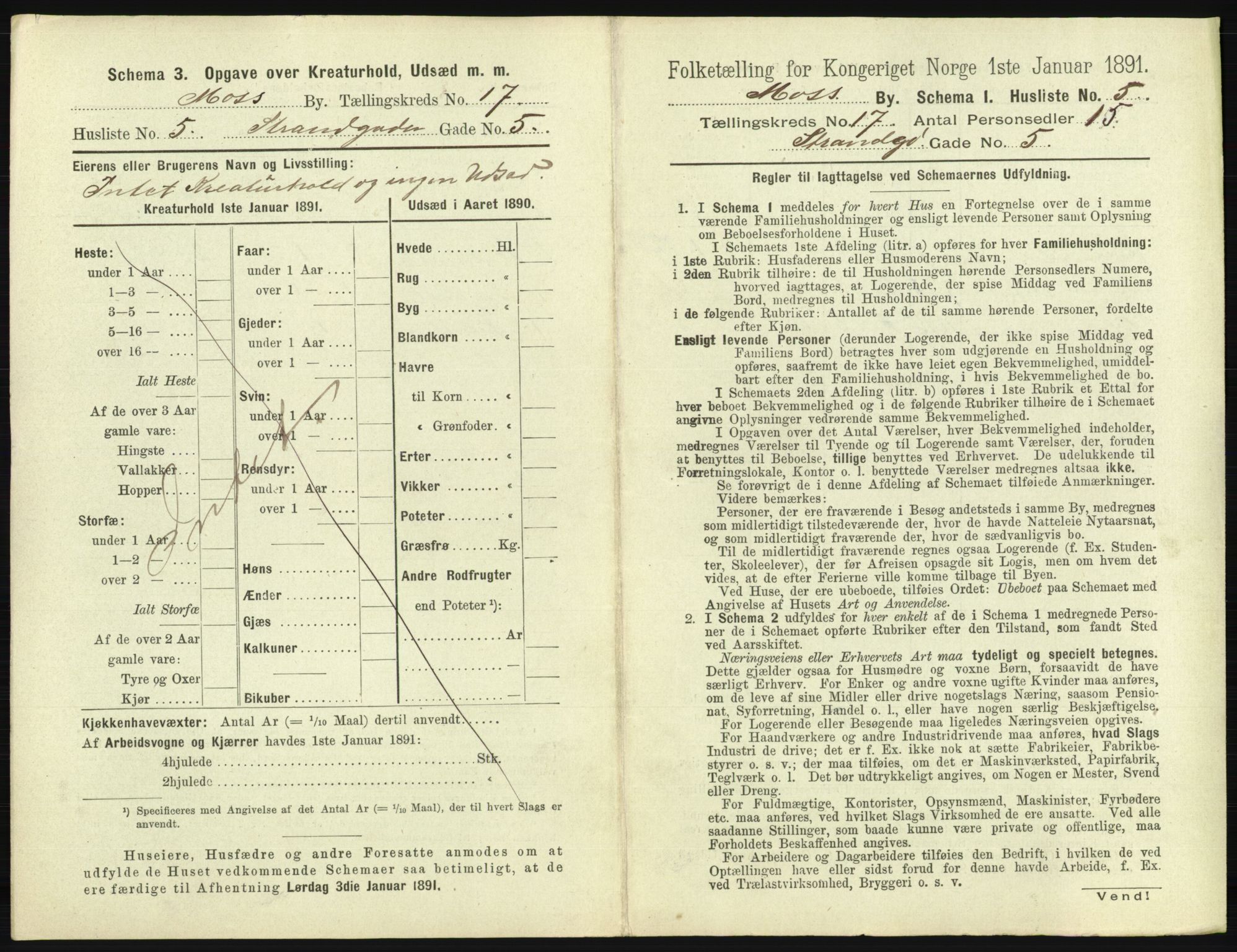 RA, 1891 census for 0104 Moss, 1891, p. 1084