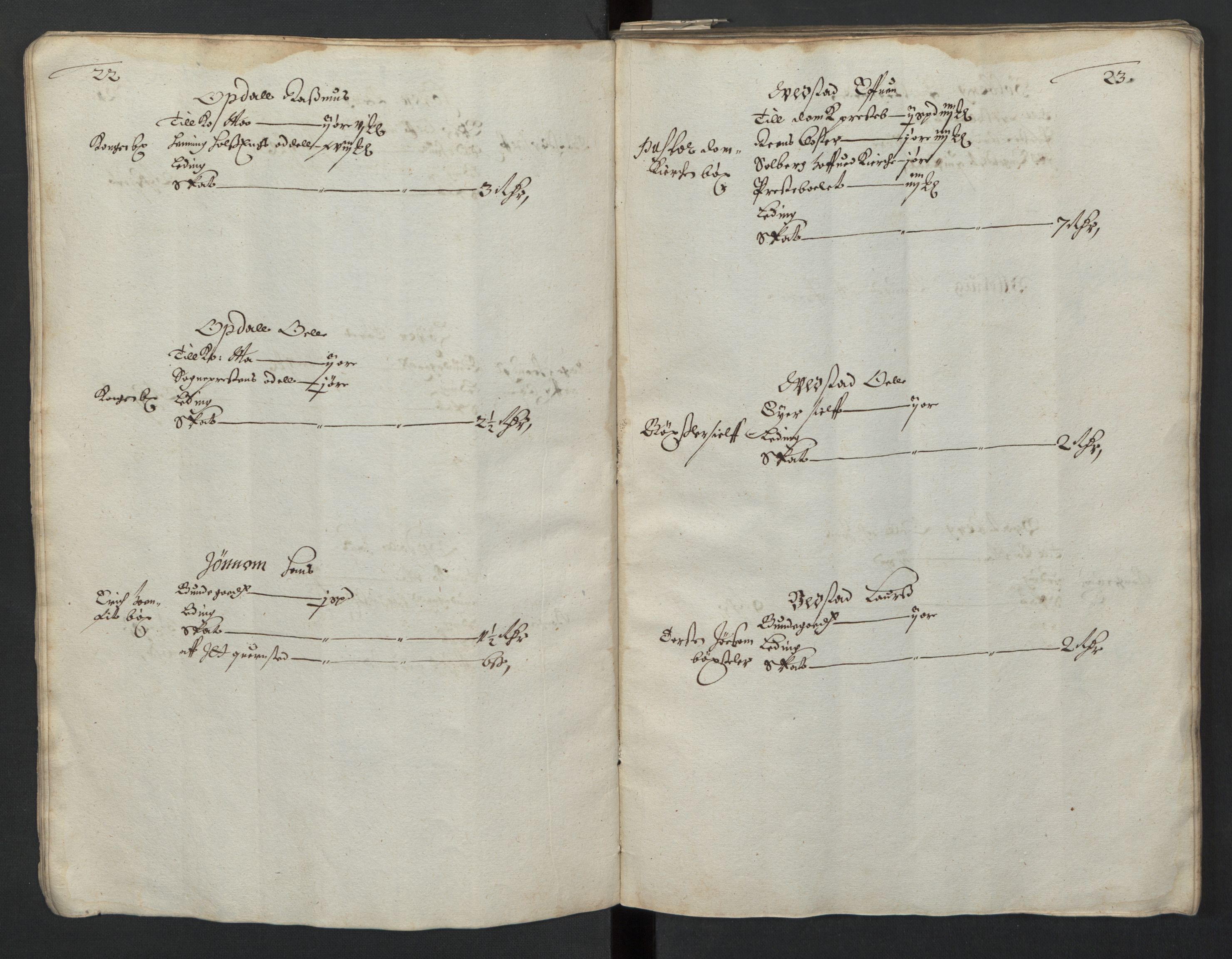 Rentekammeret inntil 1814, Realistisk ordnet avdeling, AV/RA-EA-4070/L/L0029/0001: Trondheim lagdømme: / Alminnelig jordebok og skattemanntall - Inderøy, 1661, p. 22-23