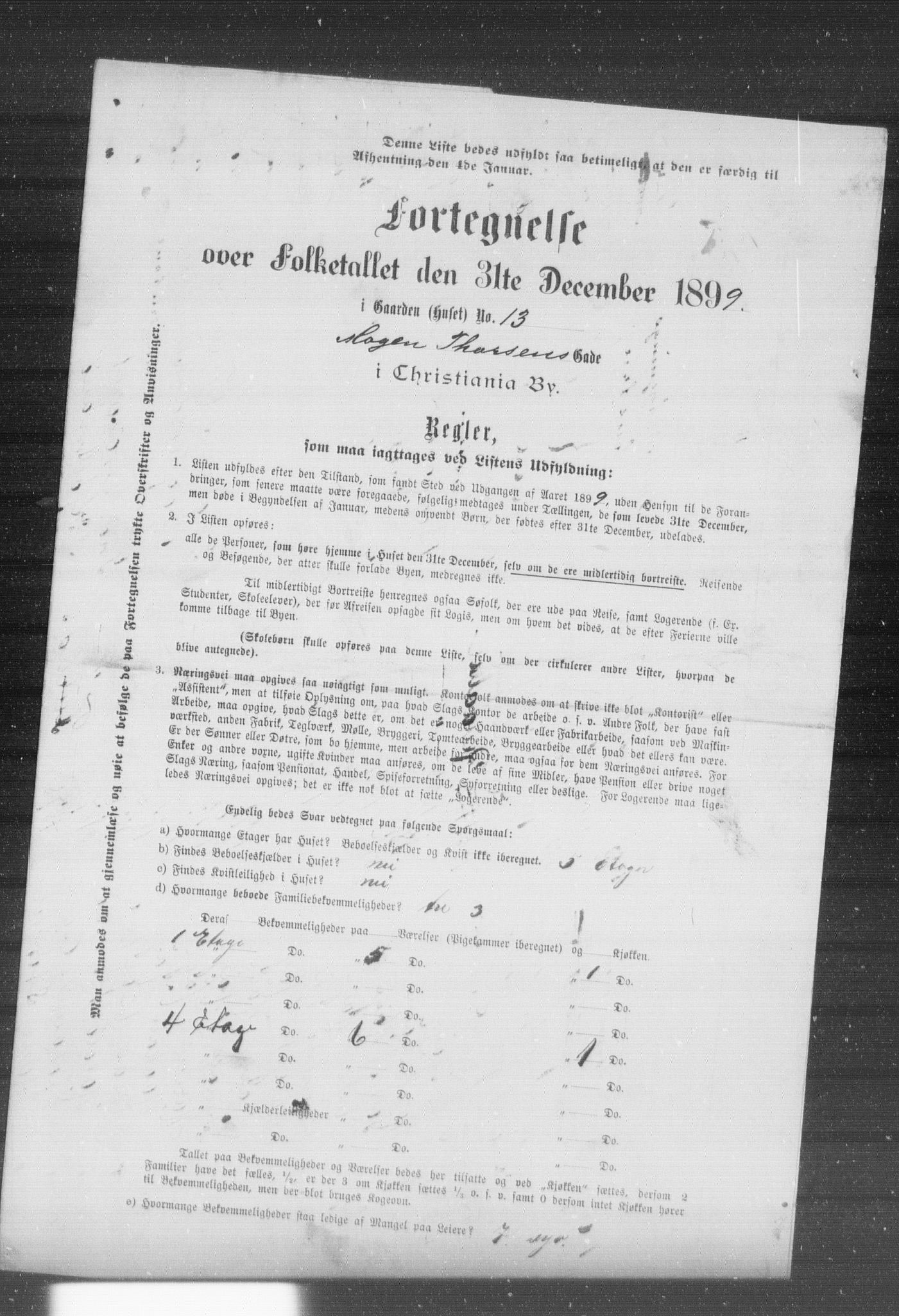 OBA, Municipal Census 1899 for Kristiania, 1899, p. 8537