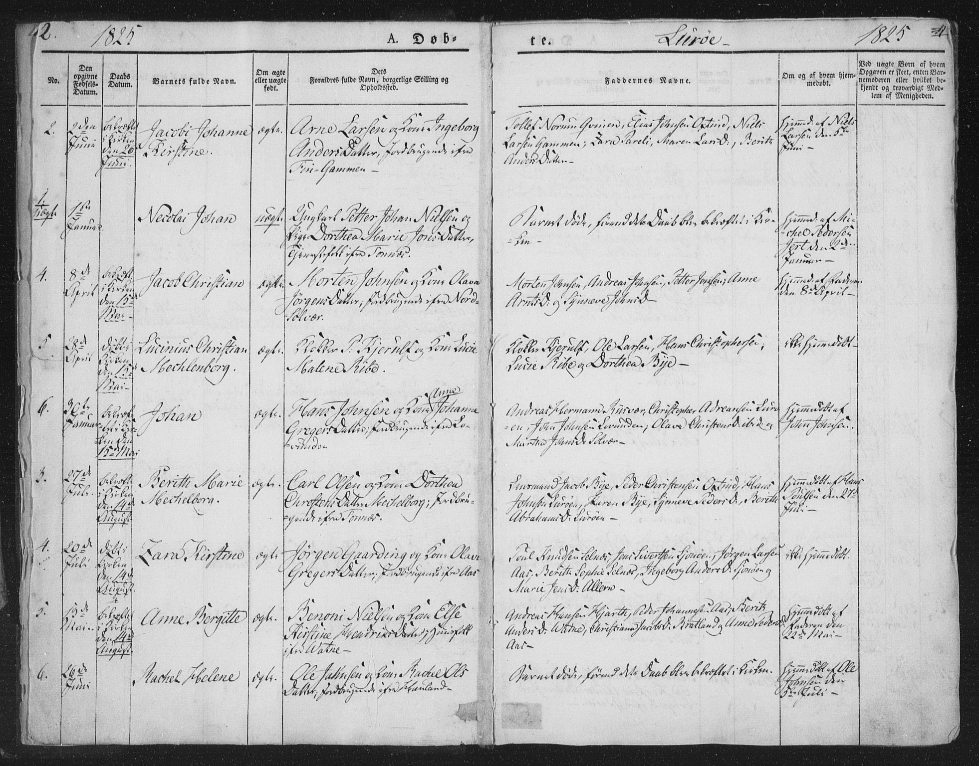 Ministerialprotokoller, klokkerbøker og fødselsregistre - Nordland, AV/SAT-A-1459/839/L0565: Parish register (official) no. 839A02, 1825-1862, p. 2