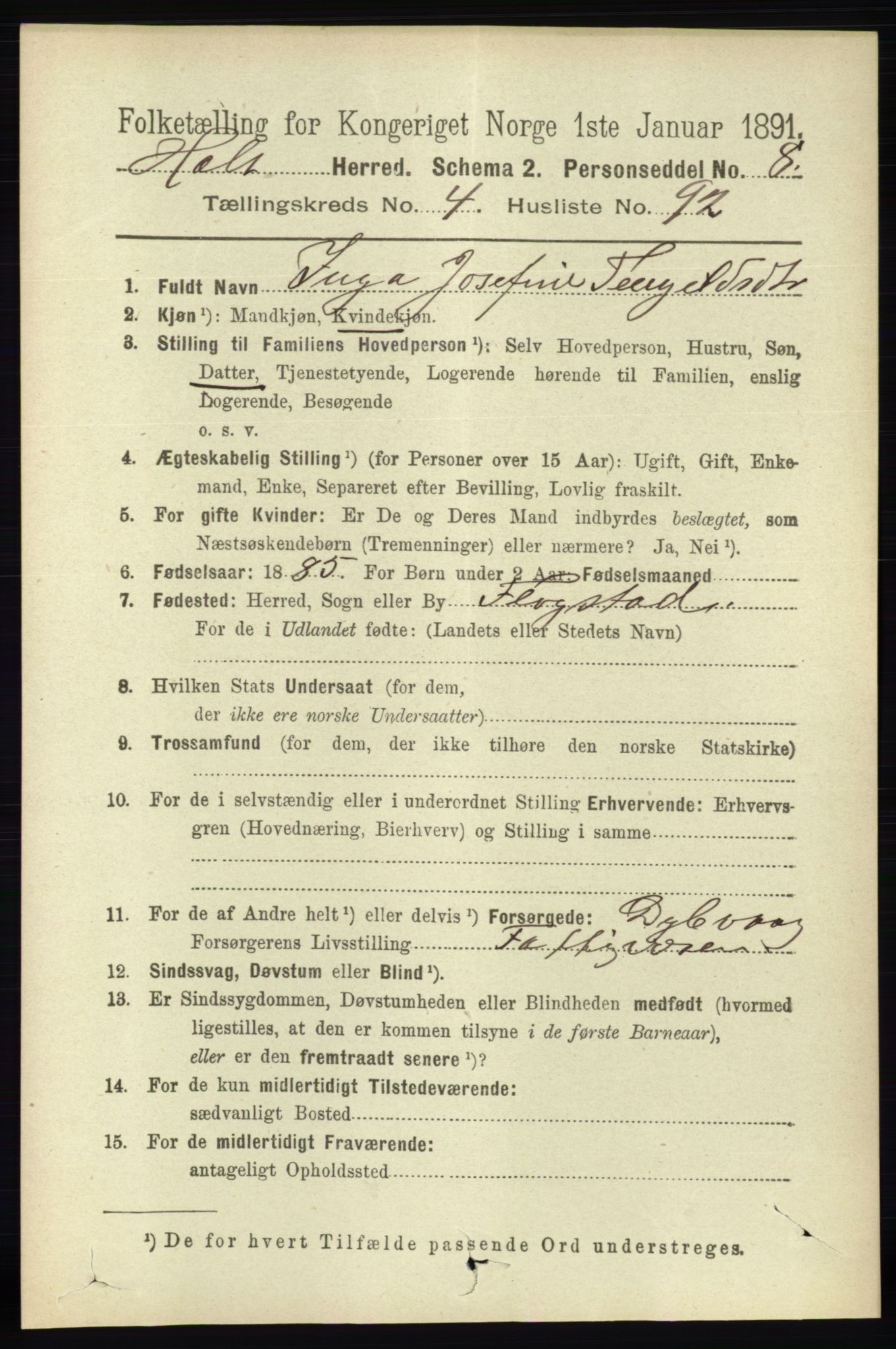 RA, 1891 census for 0914 Holt, 1891, p. 2211