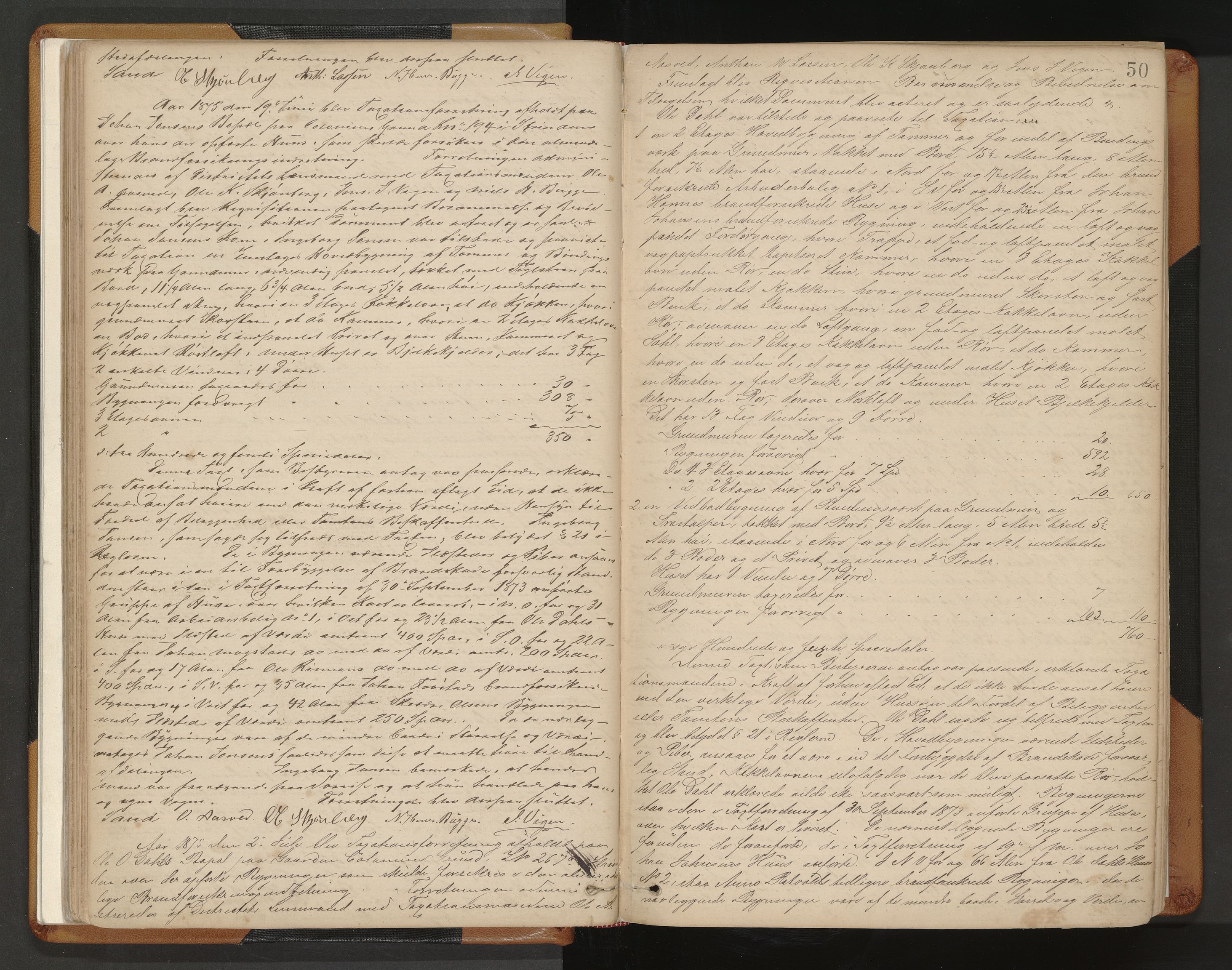 Norges Brannkasse Strinda, AV/SAT-A-5516/Fa/L0002: Branntakstprotokoll, 1874-1895, p. 50