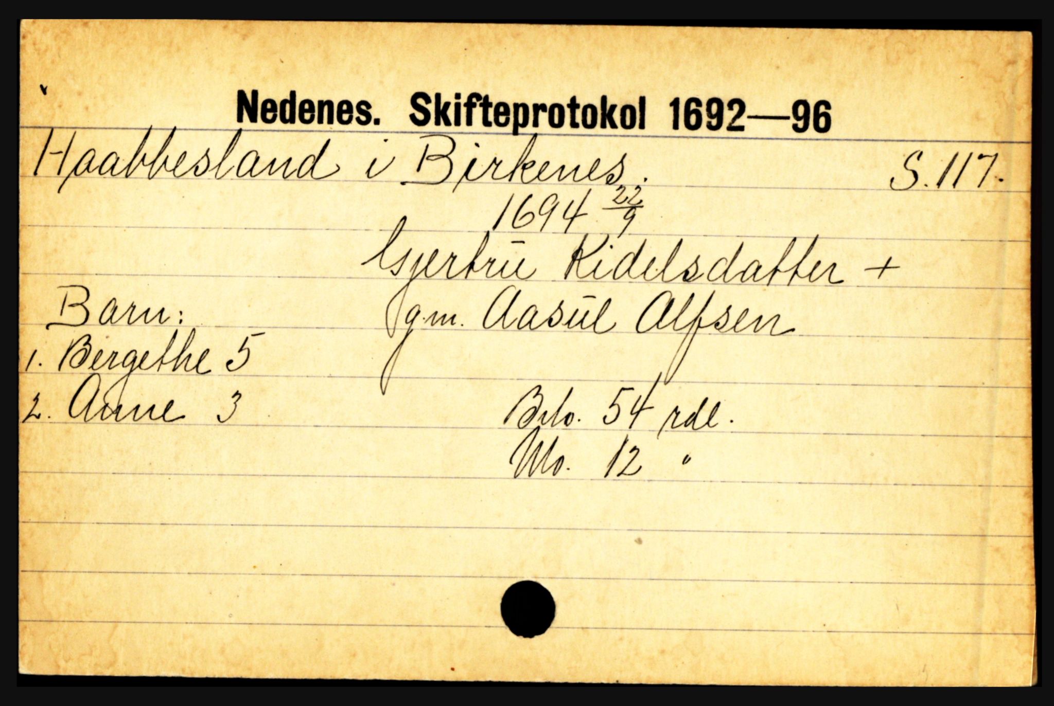 Nedenes sorenskriveri før 1824, AV/SAK-1221-0007/H, p. 13697