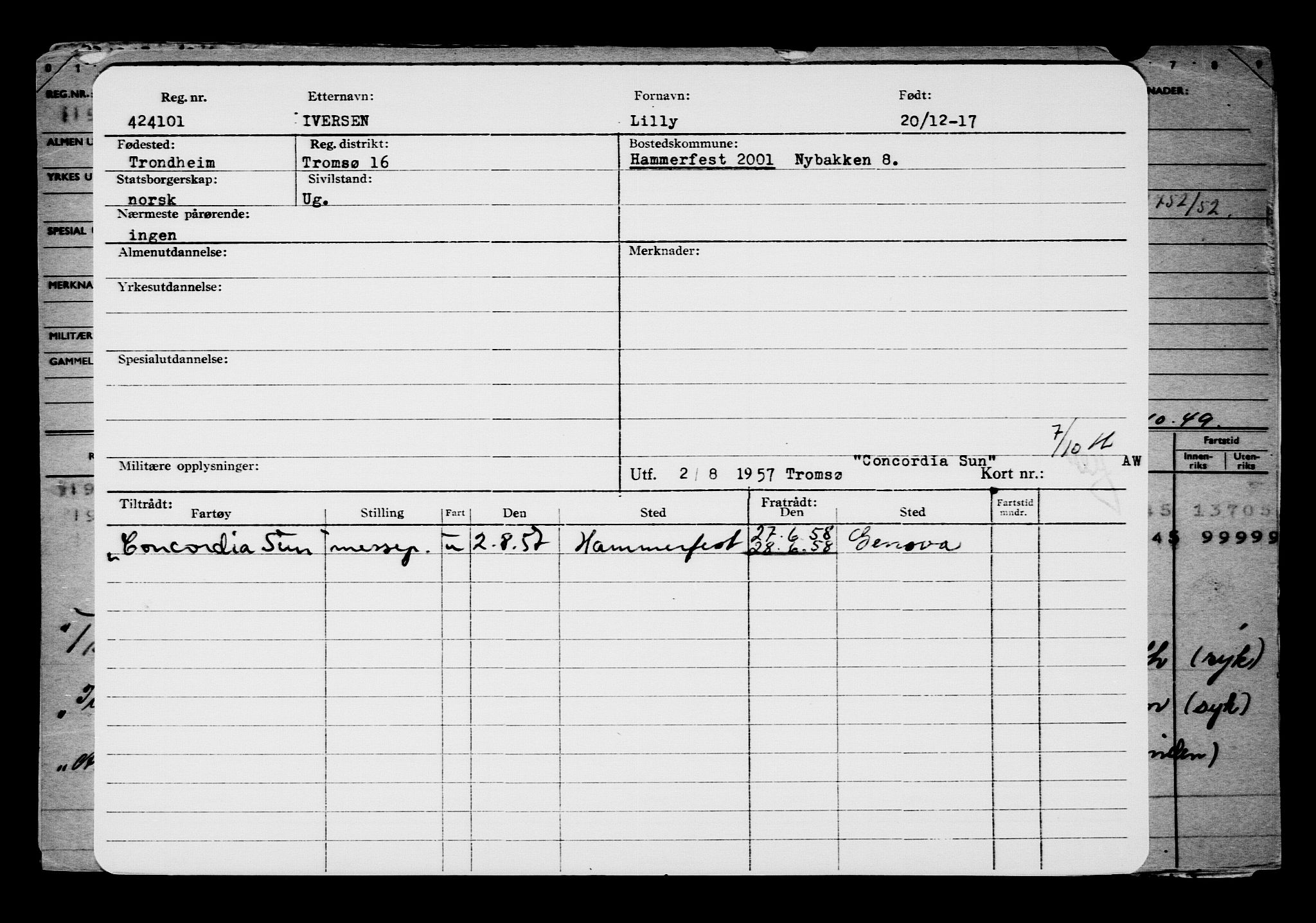 Direktoratet for sjømenn, AV/RA-S-3545/G/Gb/L0154: Hovedkort, 1917-1918, p. 98