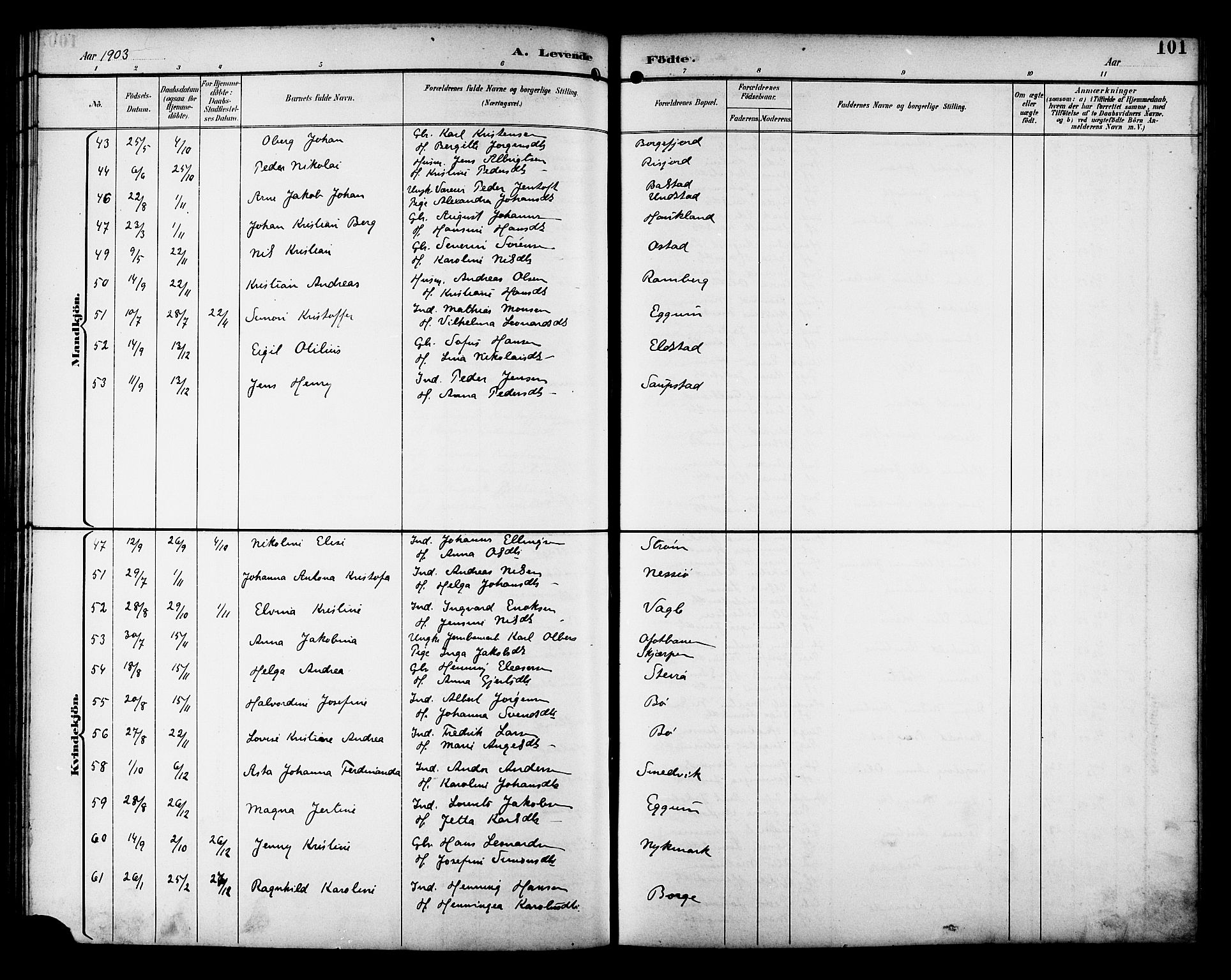 Ministerialprotokoller, klokkerbøker og fødselsregistre - Nordland, AV/SAT-A-1459/880/L1141: Parish register (copy) no. 880C03, 1893-1928, p. 101