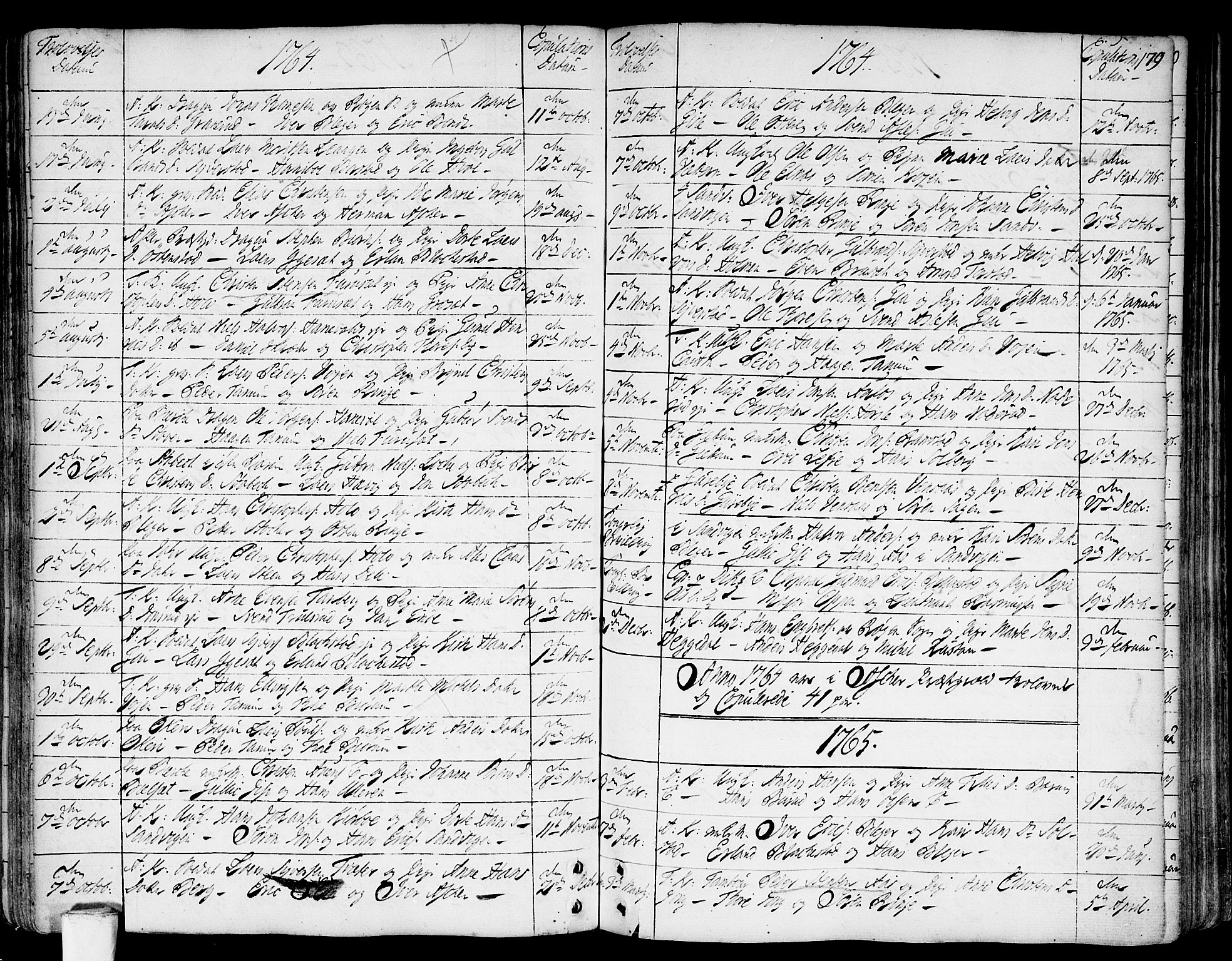 Asker prestekontor Kirkebøker, SAO/A-10256a/F/Fa/L0002: Parish register (official) no. I 2, 1733-1766, p. 179