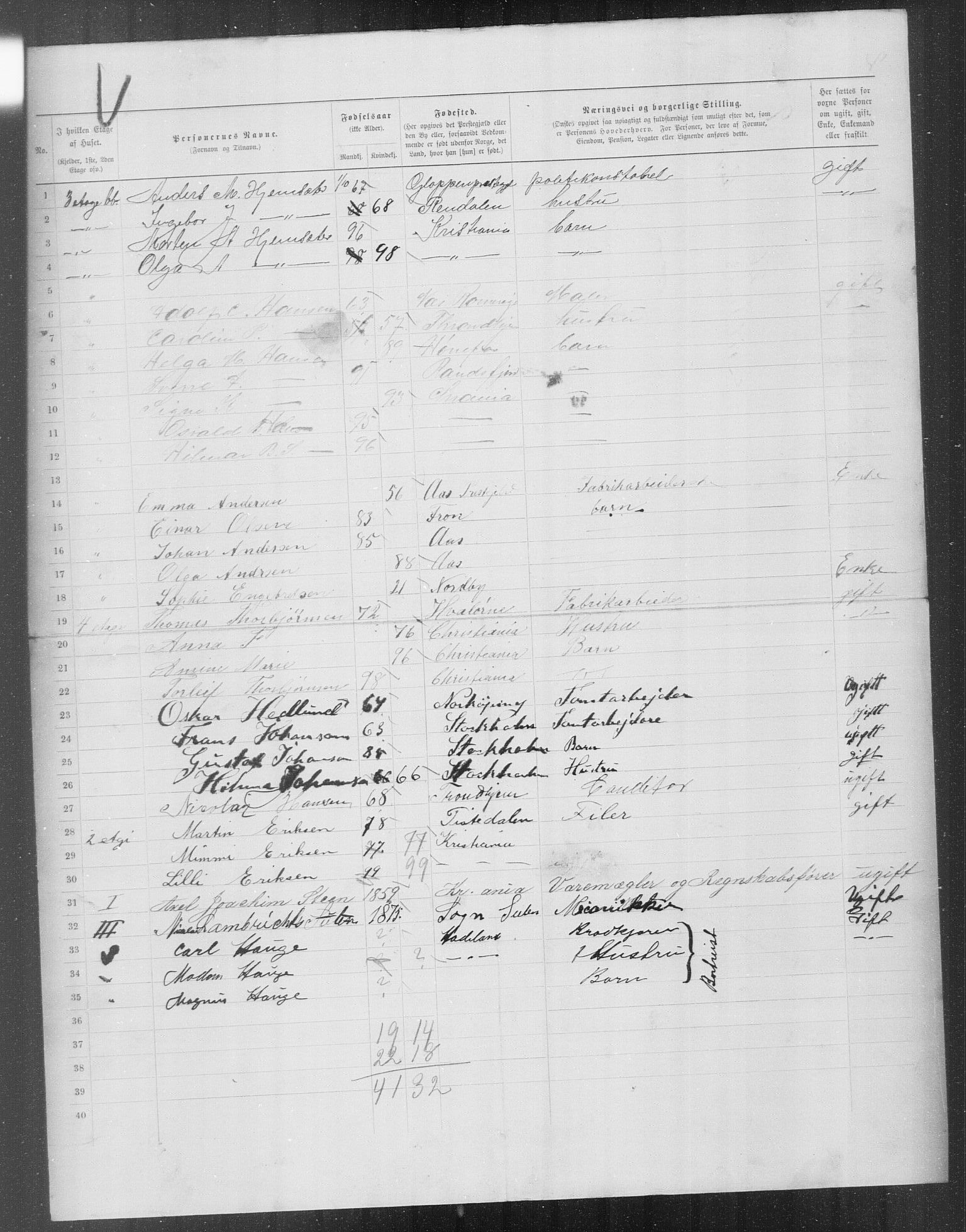 OBA, Municipal Census 1899 for Kristiania, 1899, p. 12276